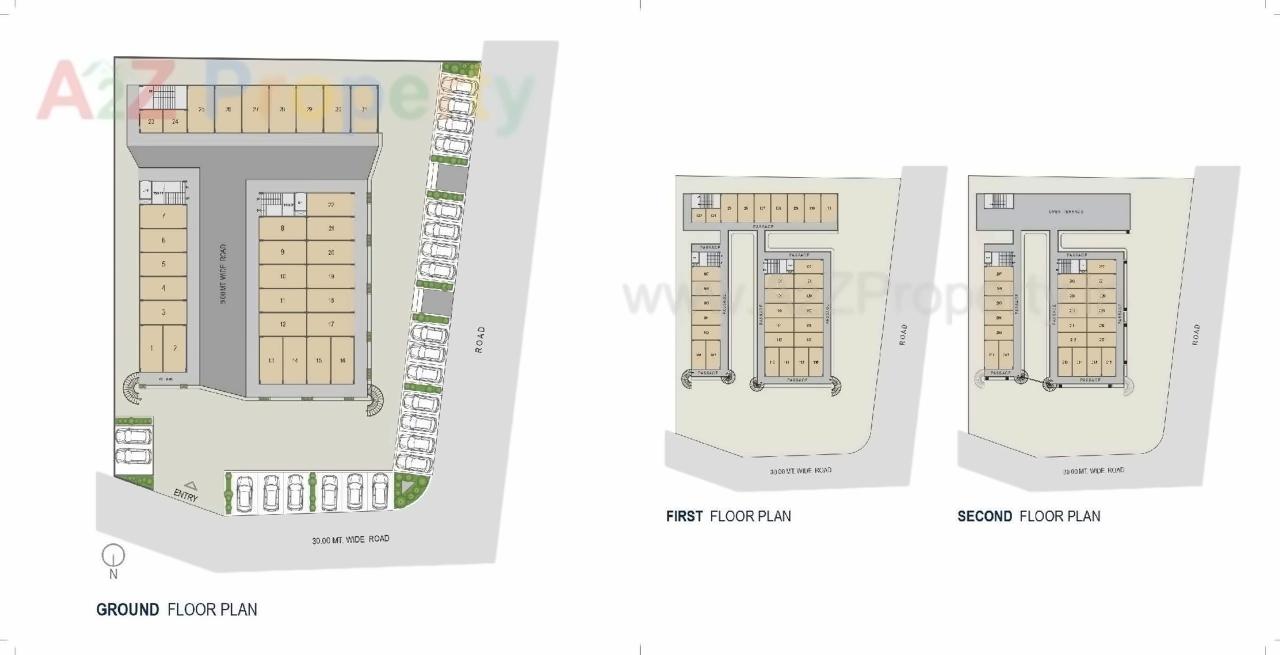 Layout of real estate project Sun Shine Square located at Visnagar, Mehsana, Gujarat