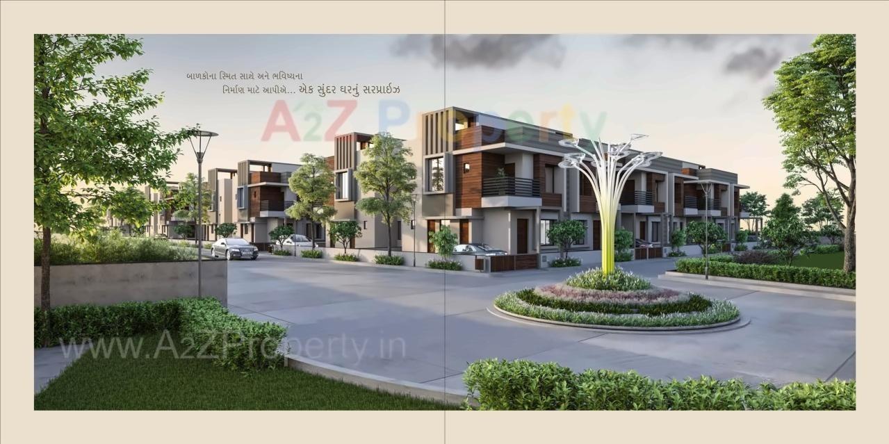 3D Elevation of real estate project Suvarna City located at Kadi, Mehsana, Gujarat