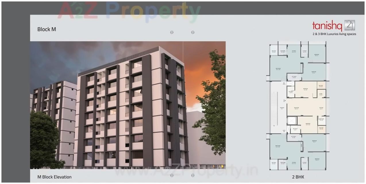 Layout of real estate project Tanishq located at Kadi, Mehsana, Gujarat