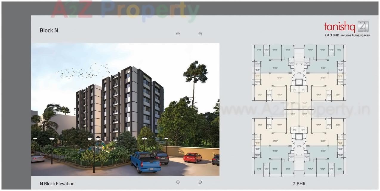 Layout of real estate project Tanishq located at Kadi, Mehsana, Gujarat