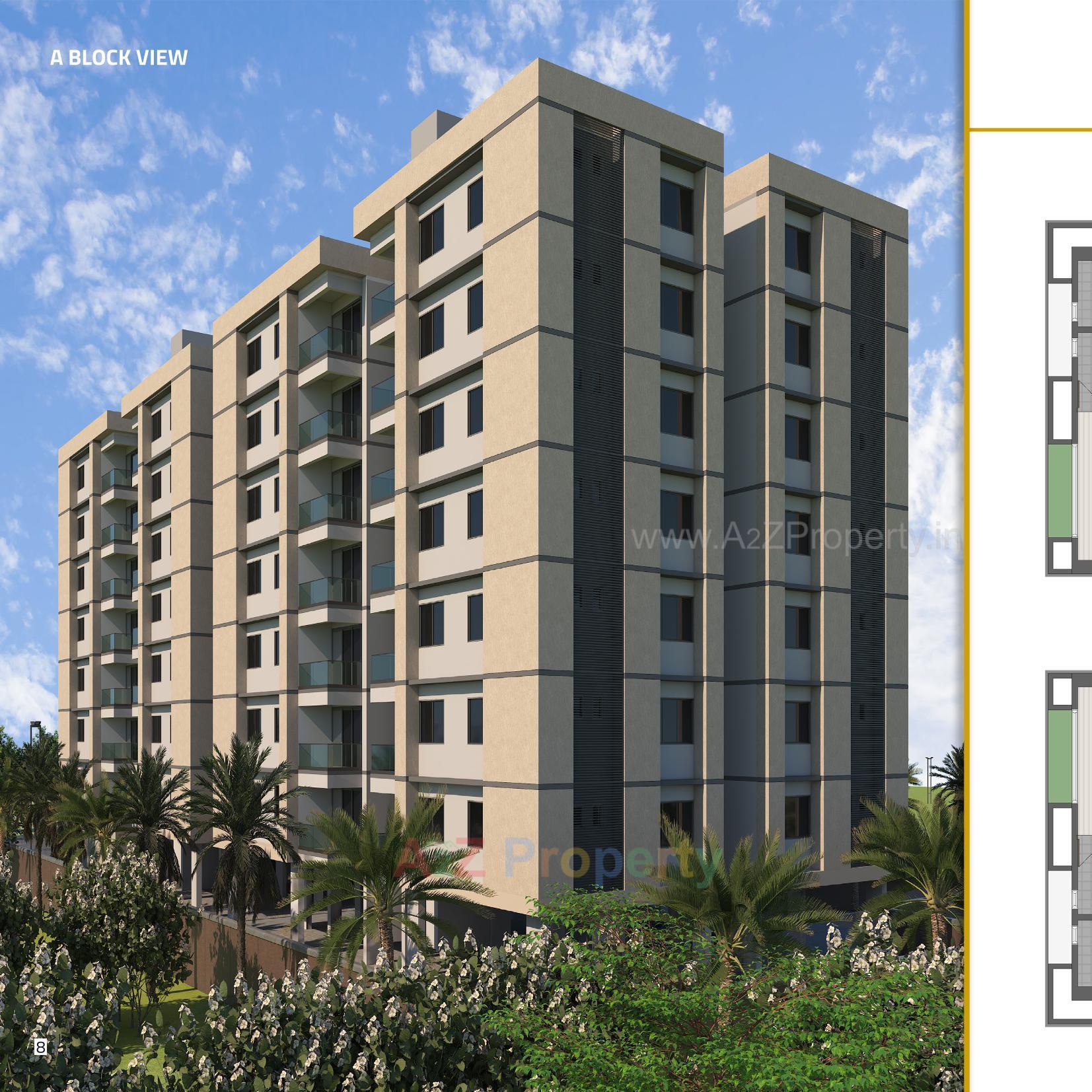 3D Elevation of real estate project Tanishq Prime located at Kadi, Mehsana, Gujarat