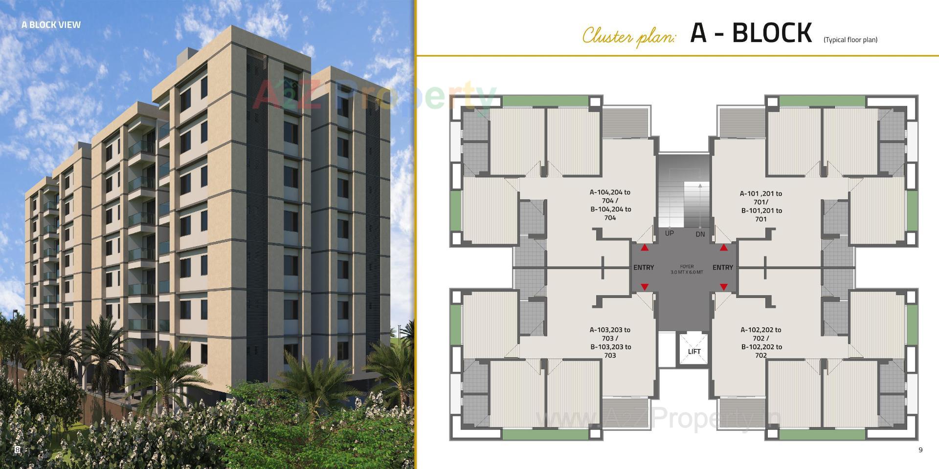 Layout of real estate project Tanishq Prime located at Kadi, Mehsana, Gujarat