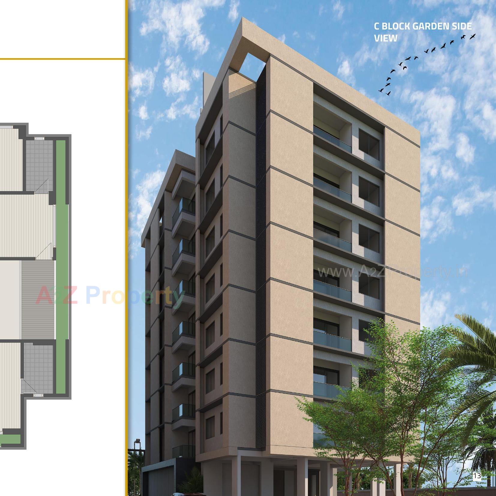 3D Elevation of real estate project Tanishq Prime located at Kadi, Mehsana, Gujarat