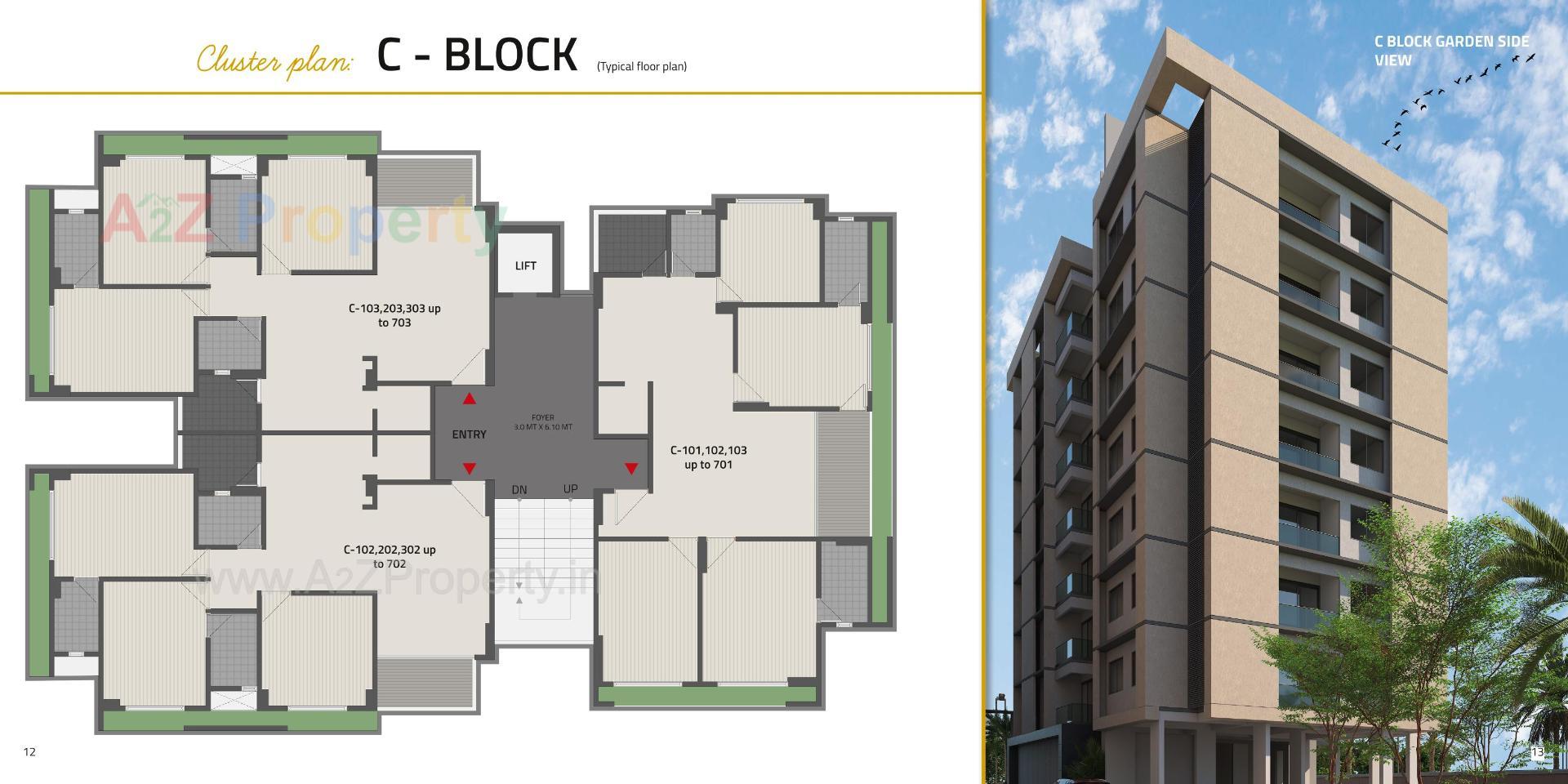 Layout of real estate project Tanishq Prime located at Kadi, Mehsana, Gujarat