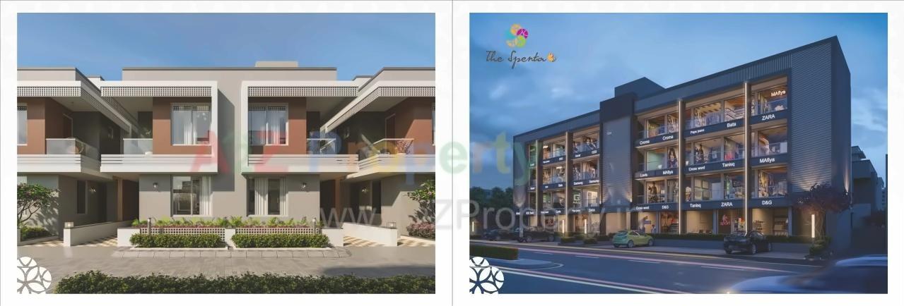3D Elevation of real estate project The Spenta located at Kadi, Mehsana, Gujarat