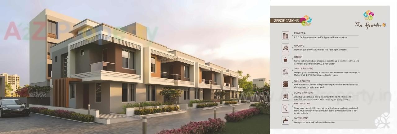 3D Elevation of real estate project The Spenta located at Kadi, Mehsana, Gujarat