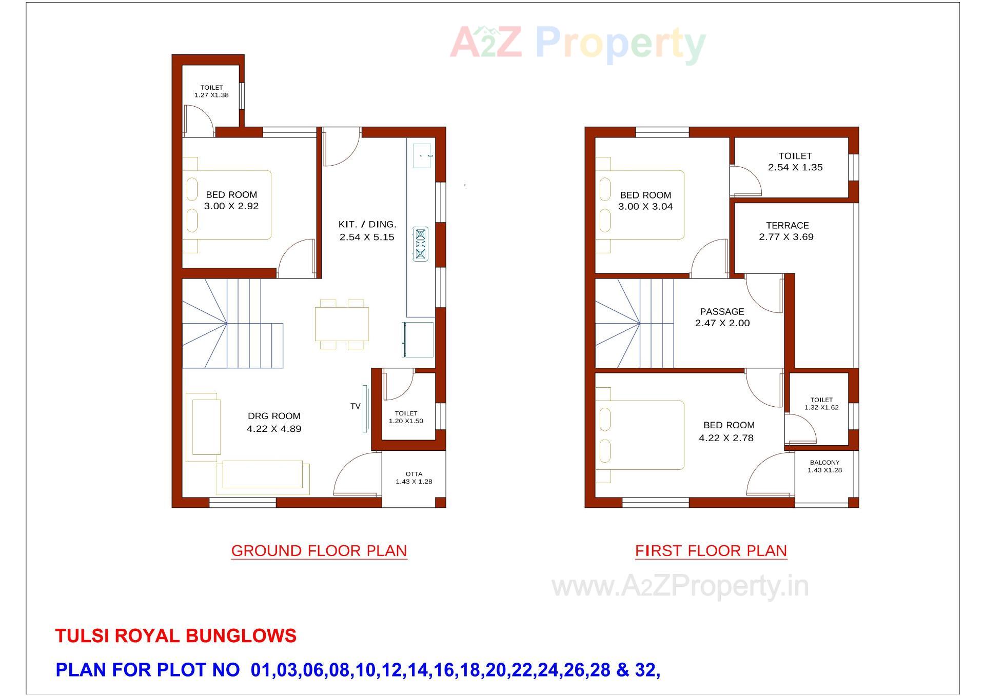 Layout of real estate project Tulsi Royal located at Vadnagar, Mehsana, Gujarat