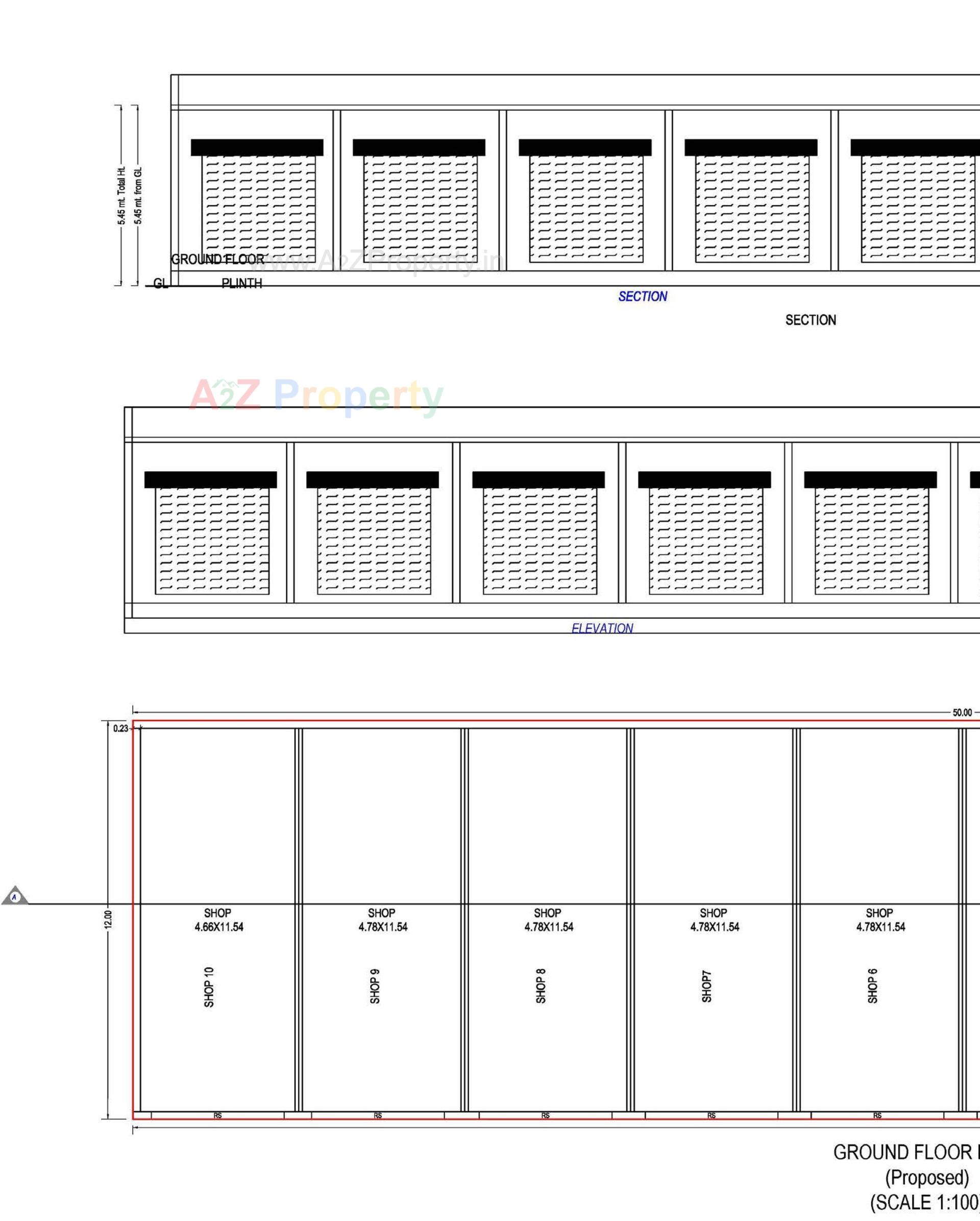 Layout of real estate project Vande Mataram Centre located at Kadi--kasba, Mehsana, Gujarat