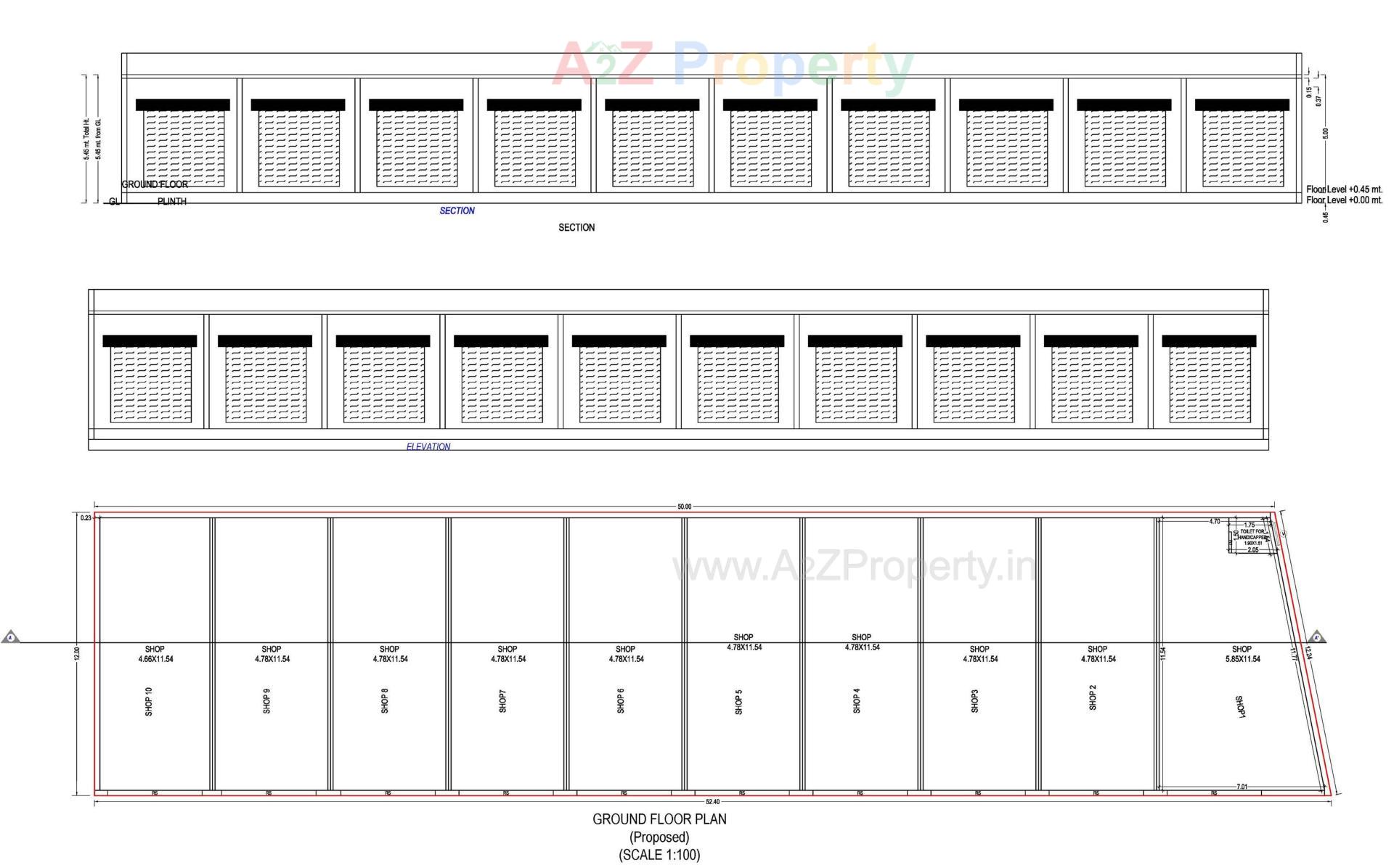 Layout of real estate project Vande Mataram Centre located at Kadi--kasba, Mehsana, Gujarat