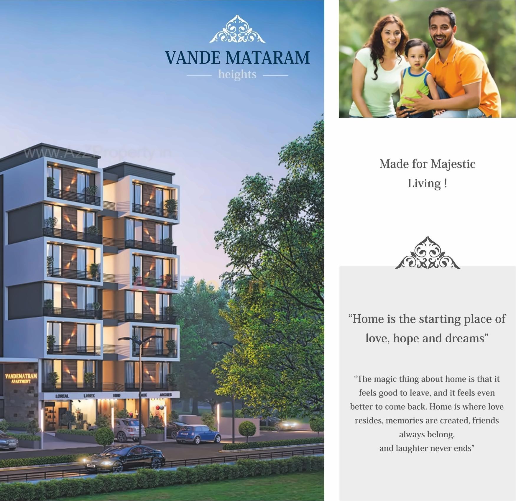 3D Elevation of real estate project Vandemataram Heights located at Kadi, Mehsana, Gujarat