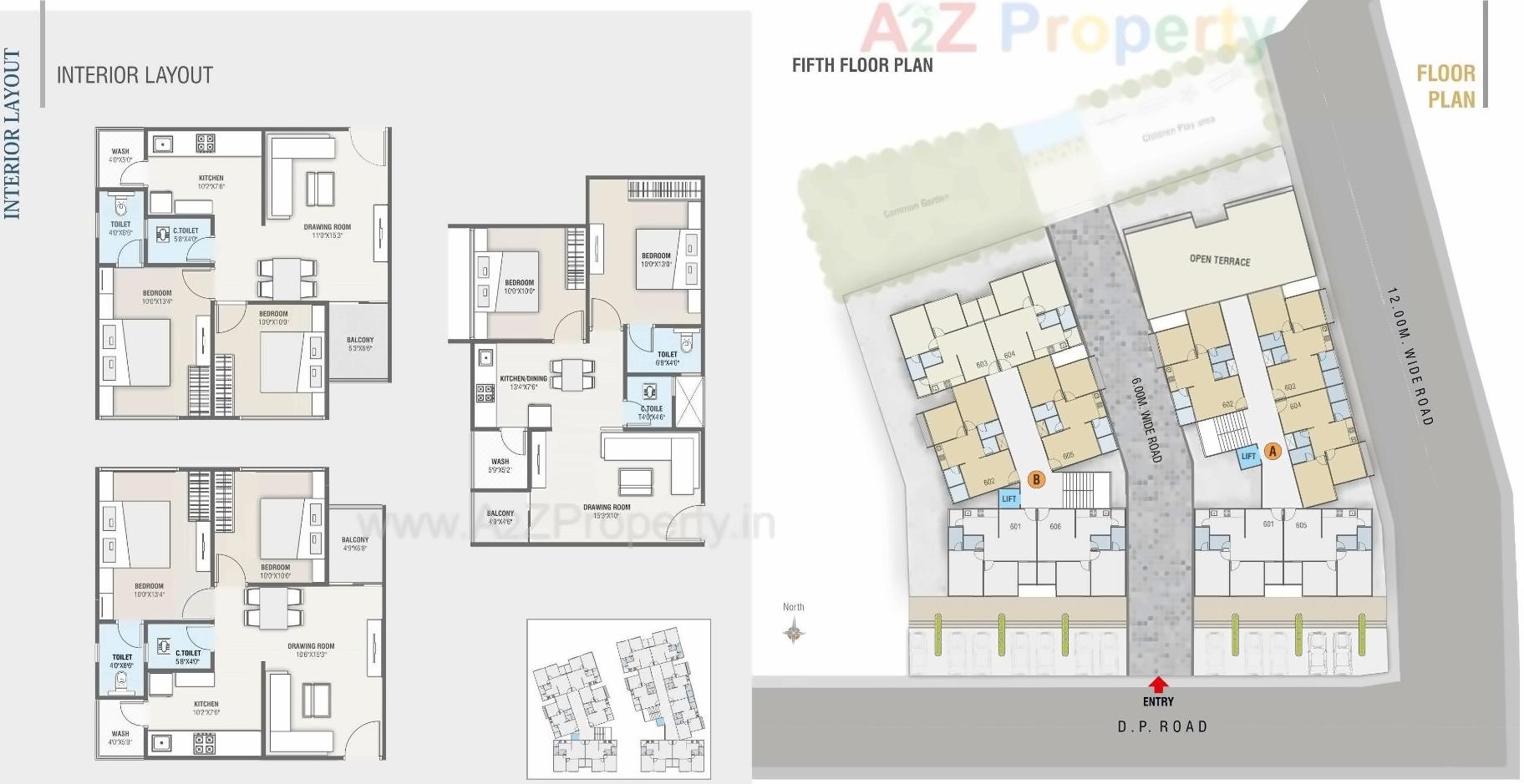Layout of real estate project Vandemataram Heights located at Kadi, Mehsana, Gujarat