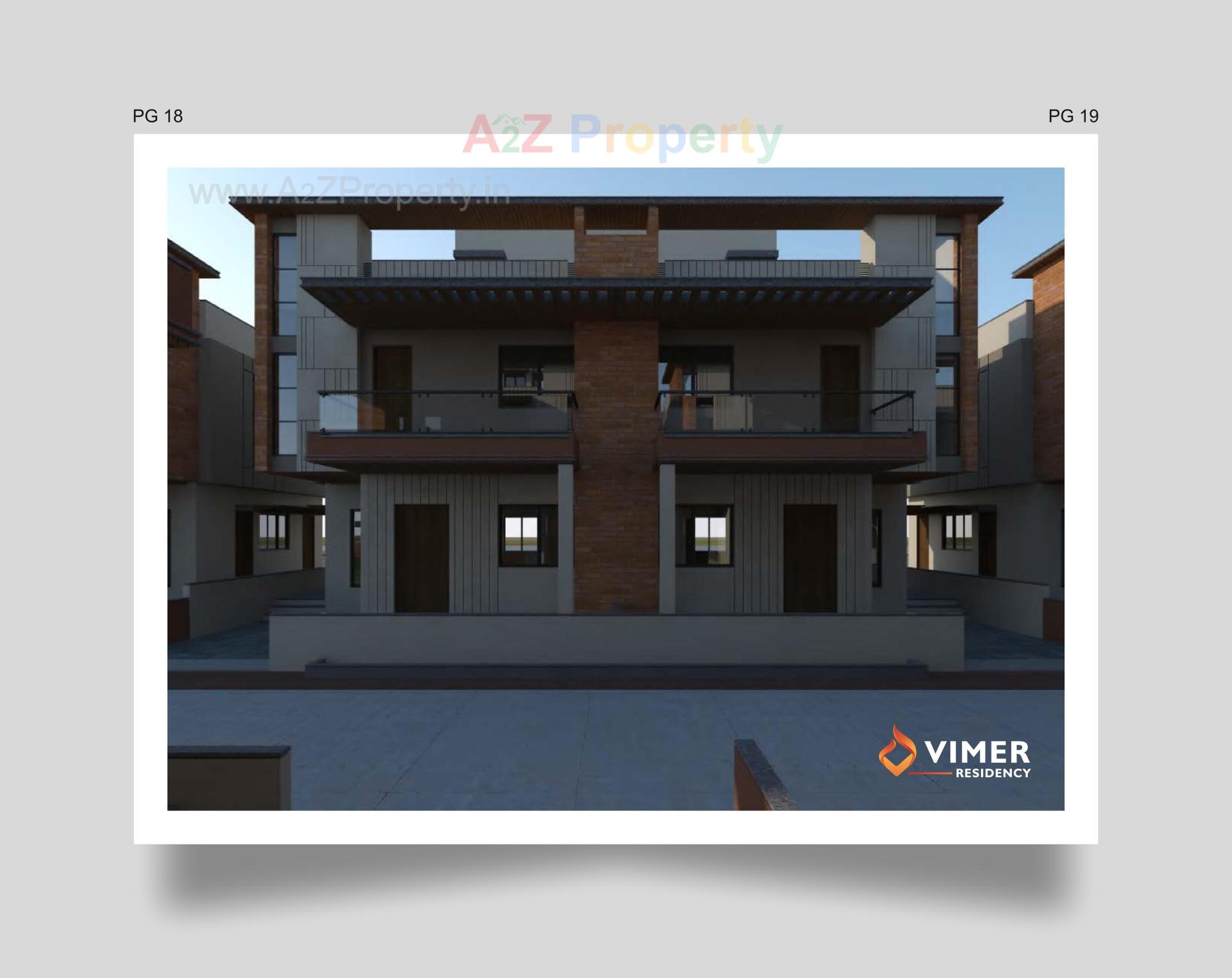 3D Elevation of real estate project Vimer Residency located at Kadi, Mehsana, Gujarat