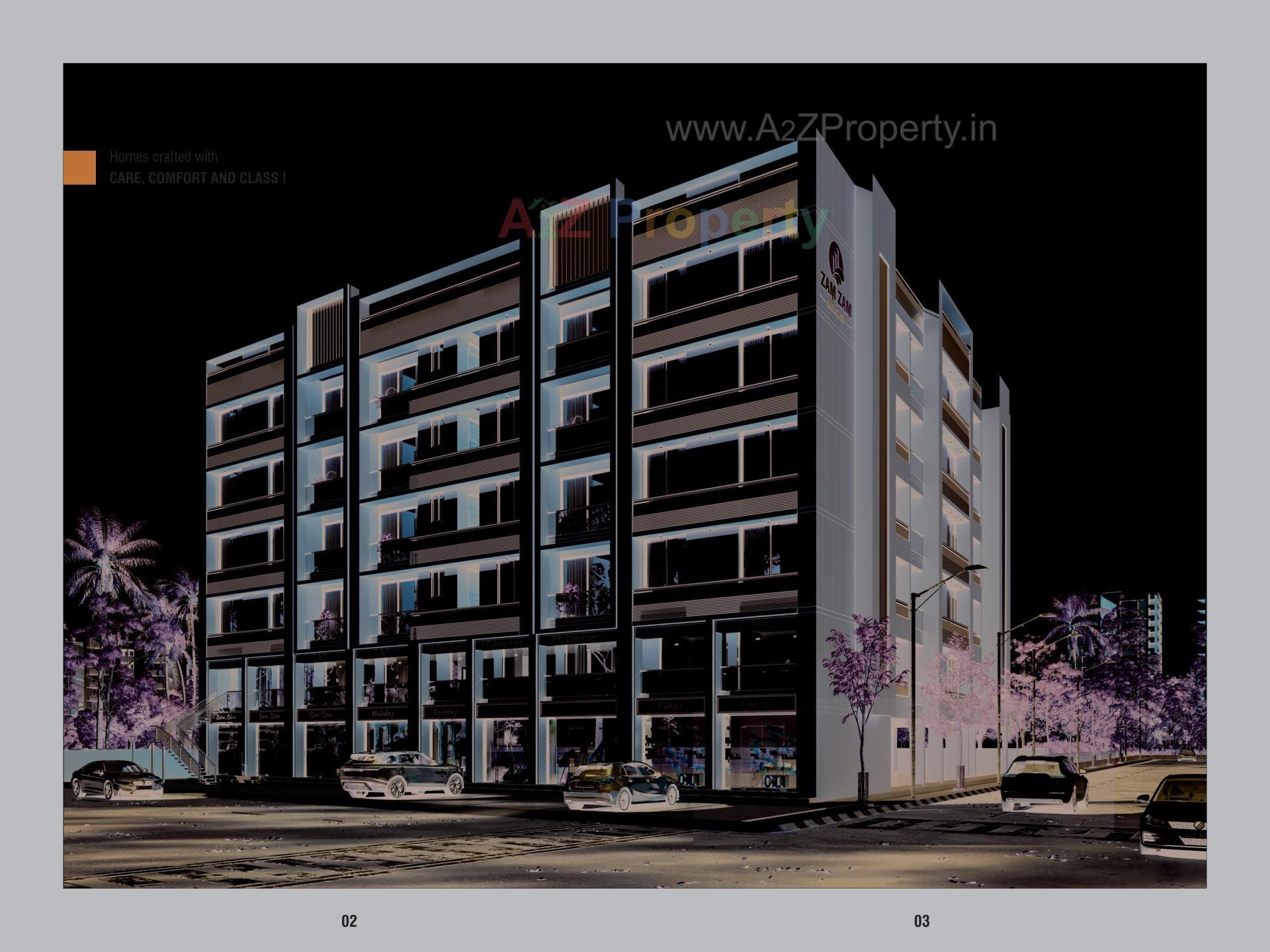 3D Elevation of real estate project Zam Zam Heights located at Mehsana, Mehsana, Gujarat