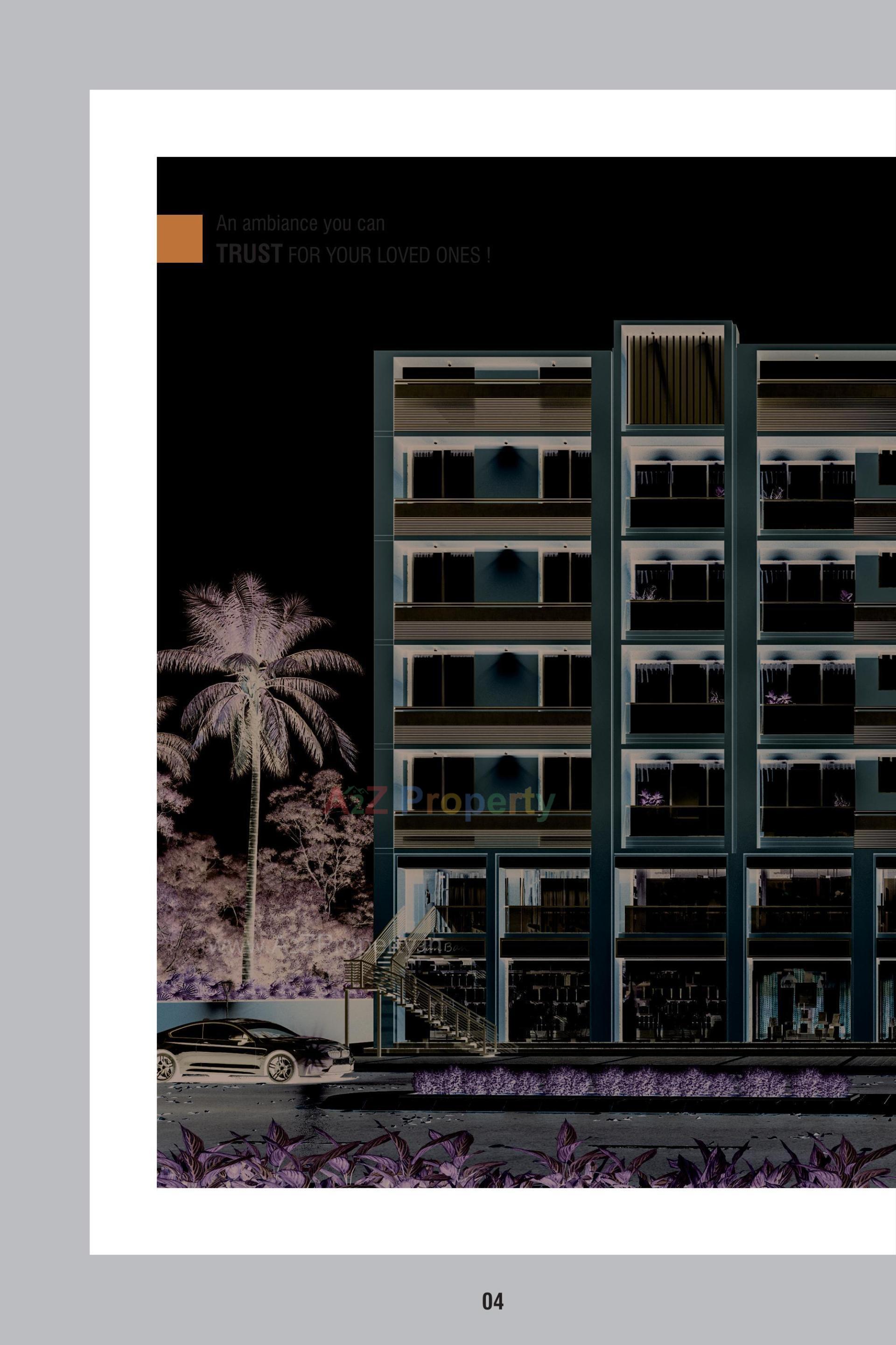 3D Elevation of real estate project Zam Zam Heights located at Mehsana, Mehsana, Gujarat