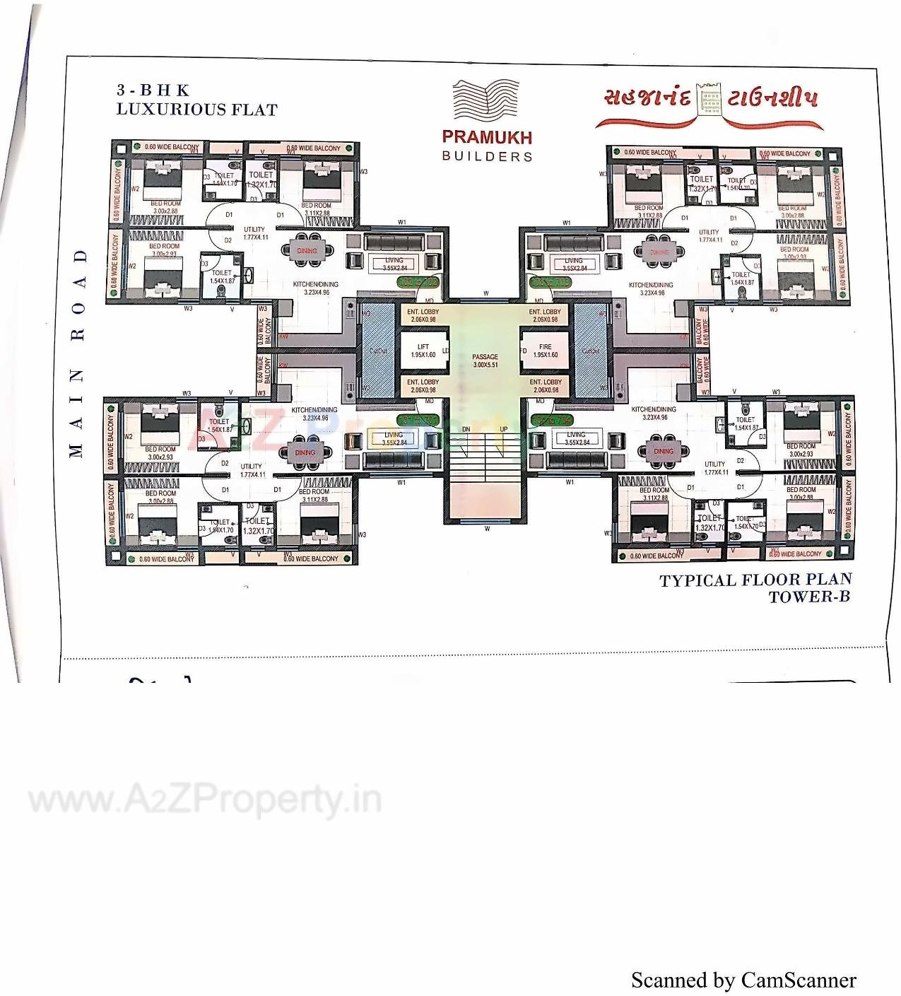 Layout of real estate project Sahajanand Township located at Vajepar, Morbi, Gujarat