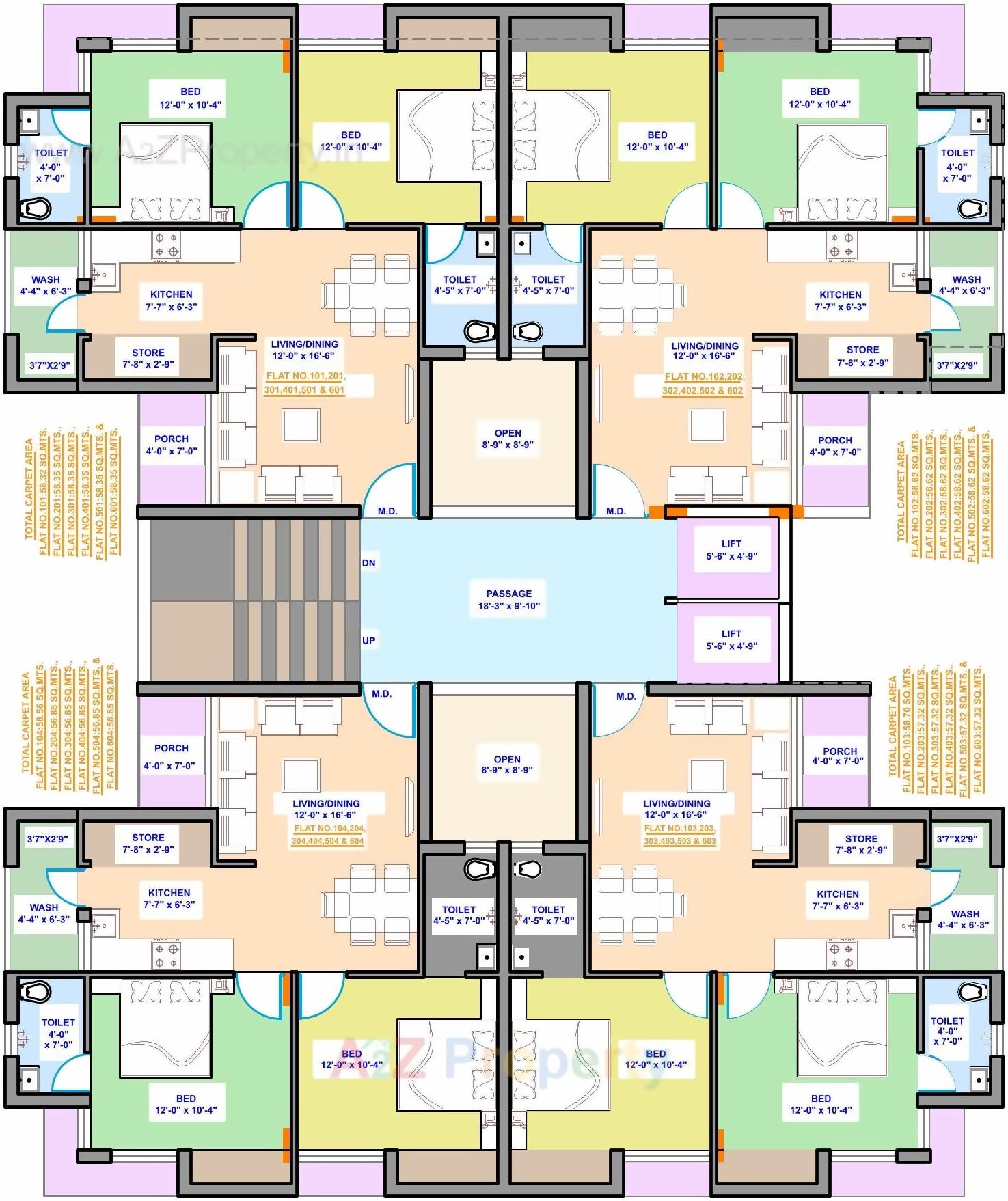 Layout of real estate project Vruj Residency located at Morbi, Morbi, Gujarat