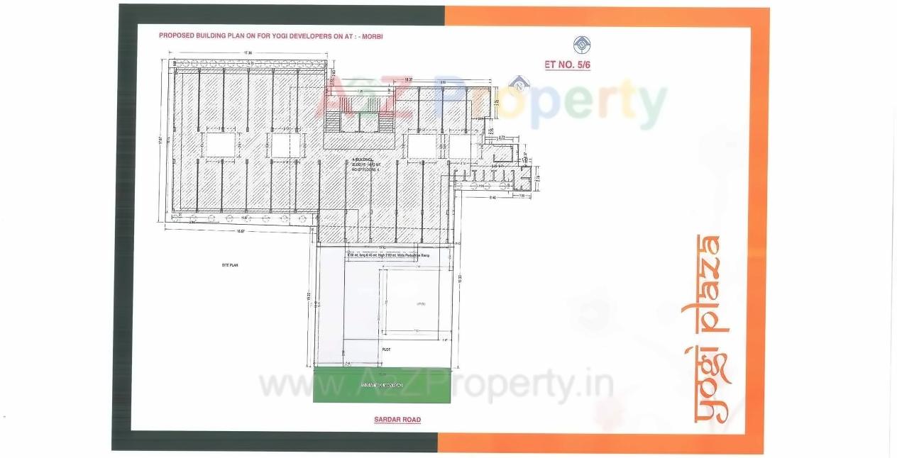 Layout of real estate project Yogi Plaza located at Khodiyar, Morbi, Gujarat