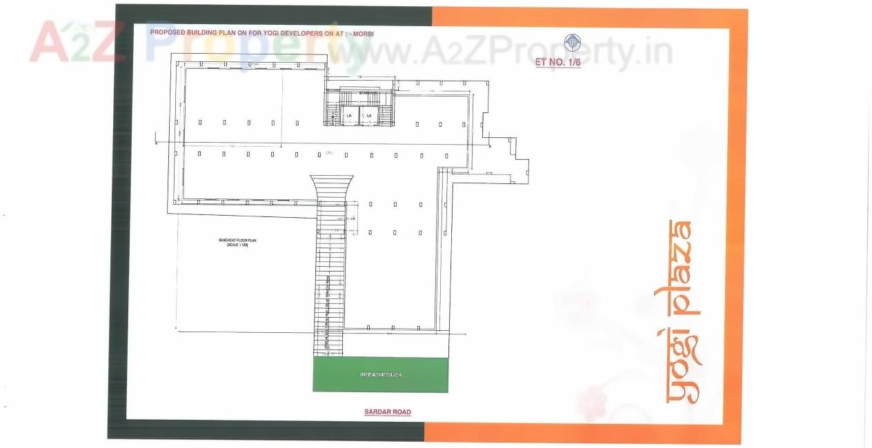 Layout of real estate project Yogi Plaza located at Khodiyar, Morbi, Gujarat