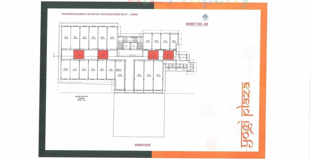 Layout of real estate project Yogi Plaza located at Khodiyar, Morbi, Gujarat