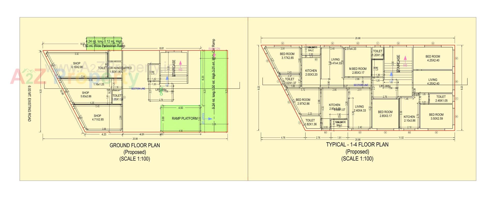 Layout of real estate project Al Rehmat Residency located at Viraval, Navsari, Gujarat