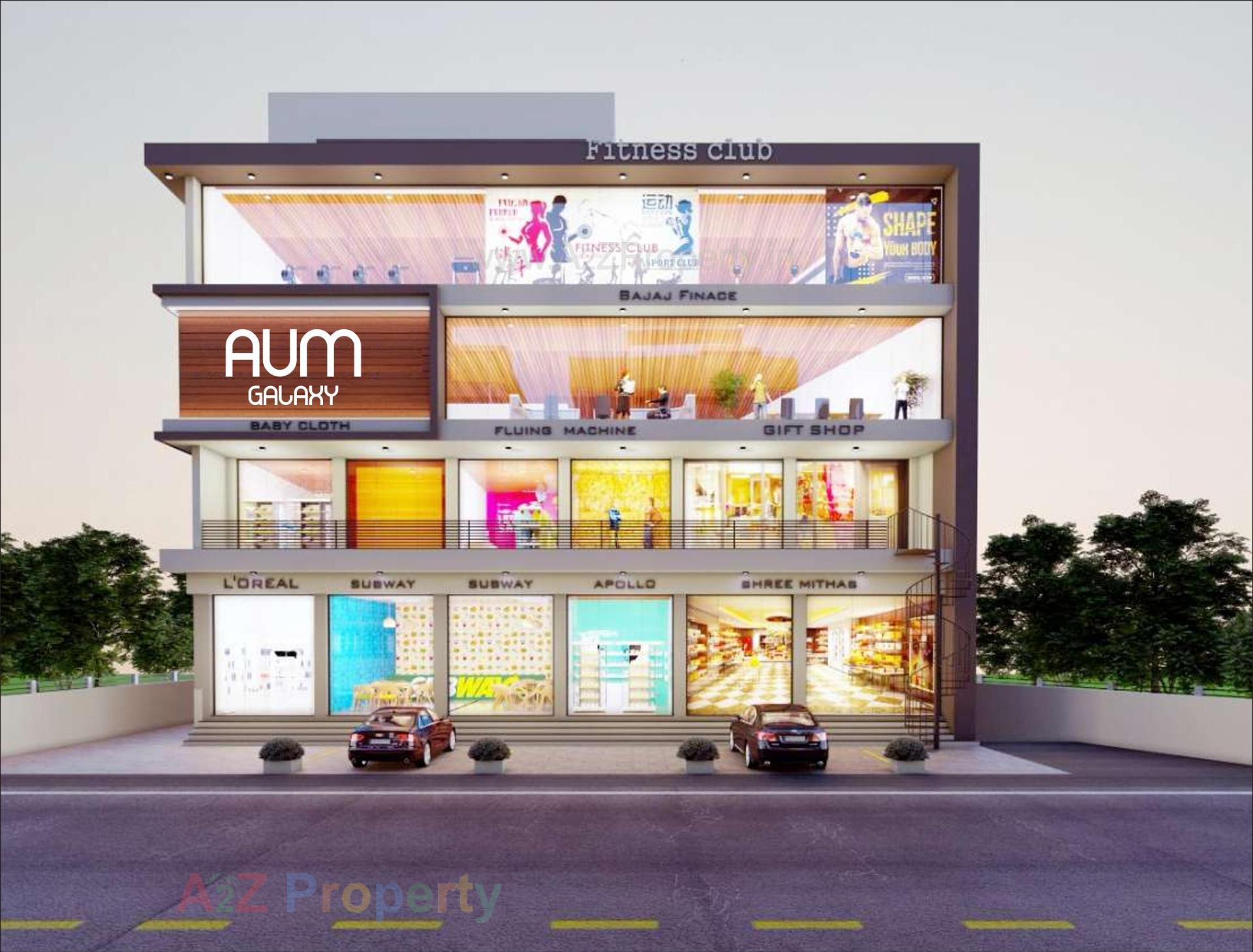 3D Elevation of real estate project Aum Galaxy located at Navsari, Navsari, Gujarat