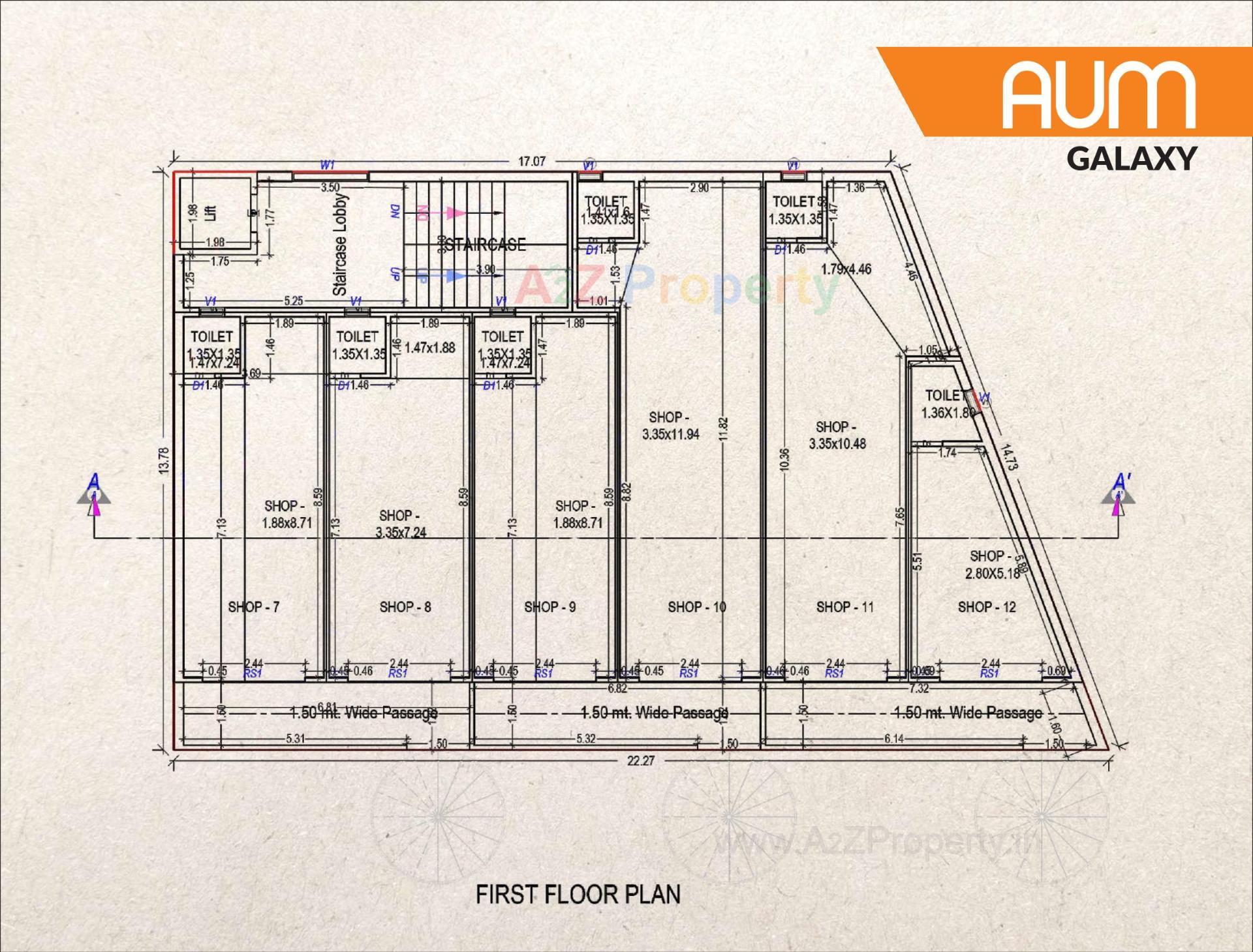 Layout of real estate project Aum Galaxy located at Navsari, Navsari, Gujarat