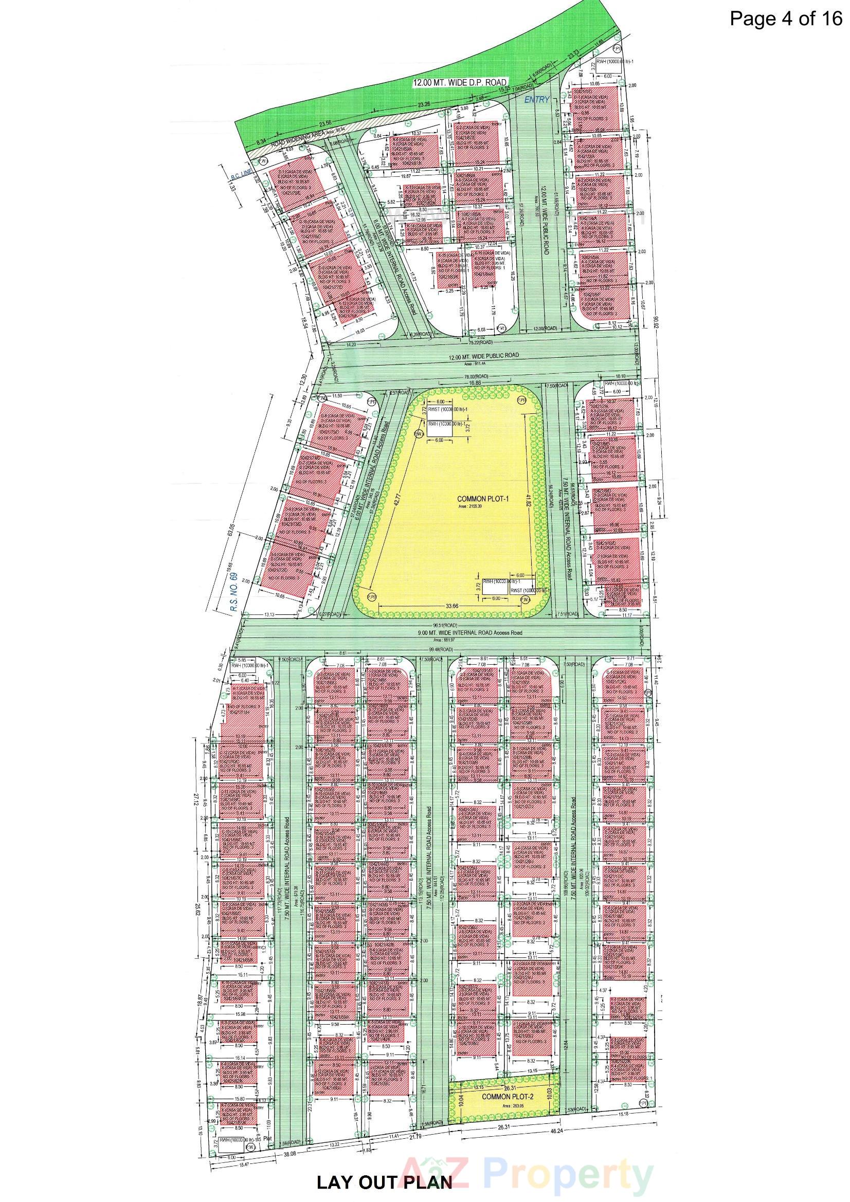Layout of real estate project Casa De Vida located at Vijalpore, Navsari, Gujarat
