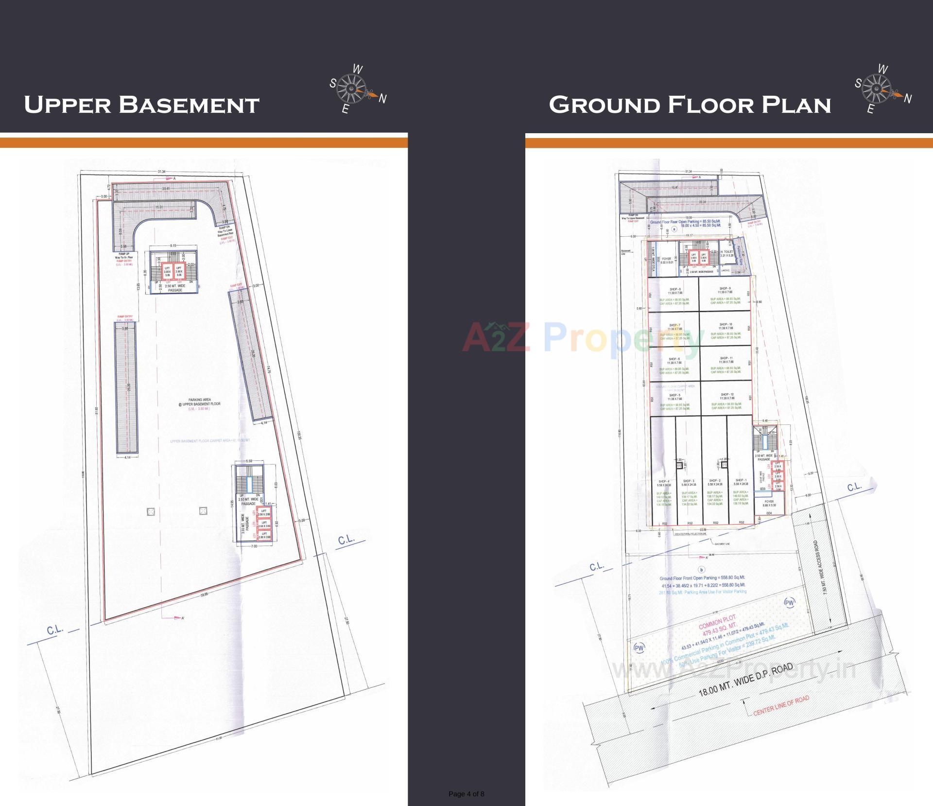 Layout of real estate project Central Business Hub located at Jamalpore, Navsari, Gujarat