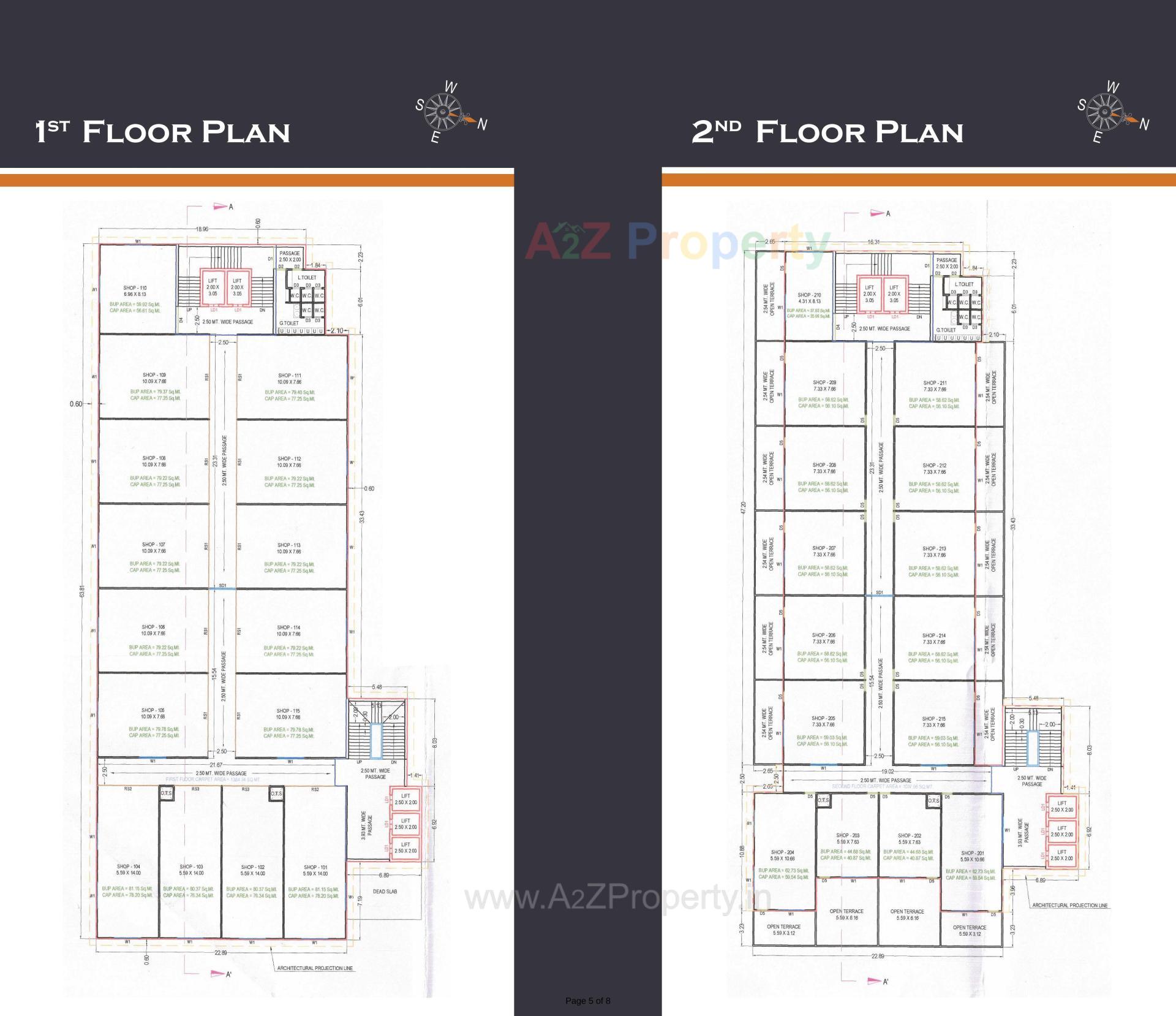Layout of real estate project Central Business Hub located at Jamalpore, Navsari, Gujarat