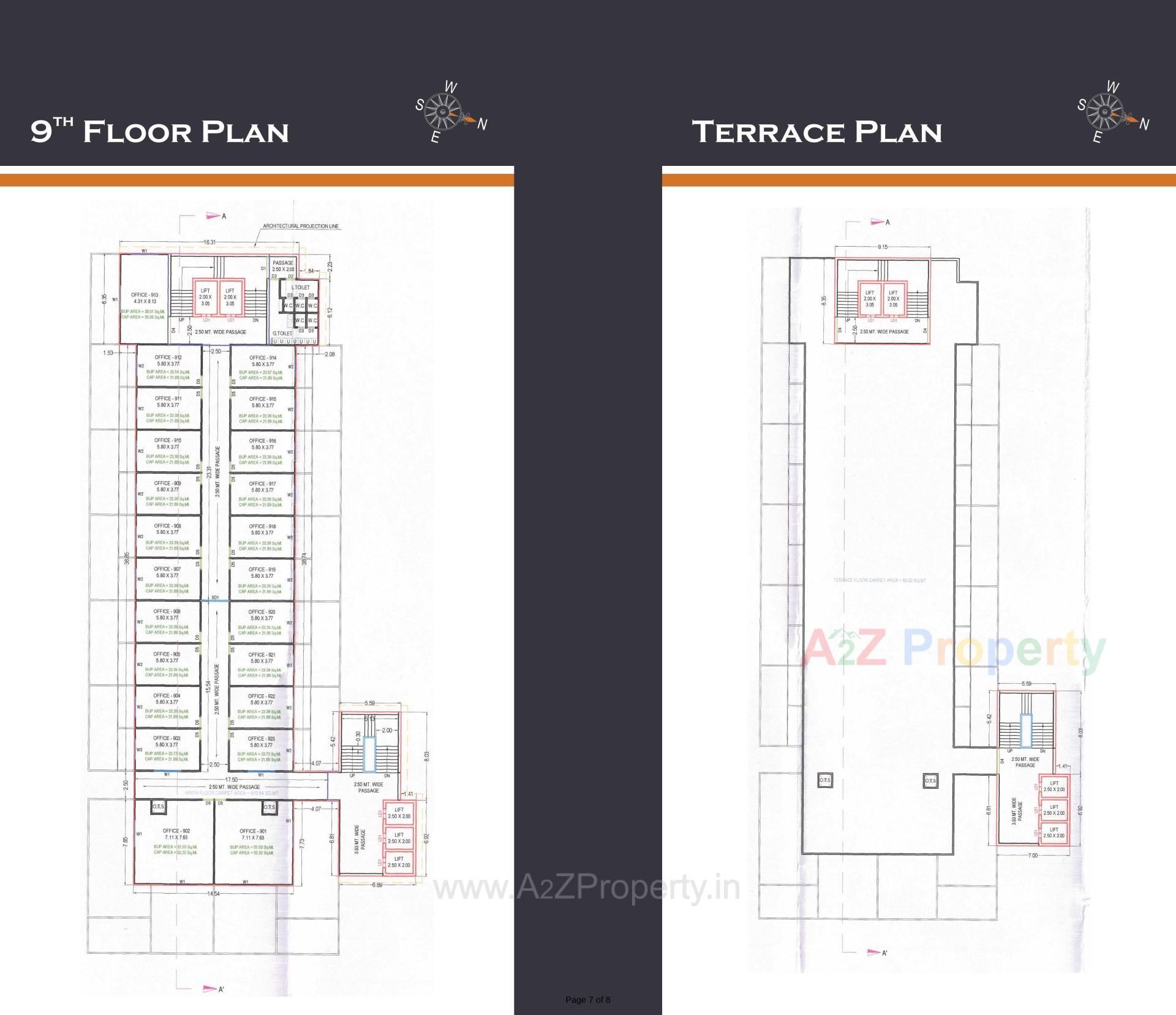 Layout of real estate project Central Business Hub located at Jamalpore, Navsari, Gujarat