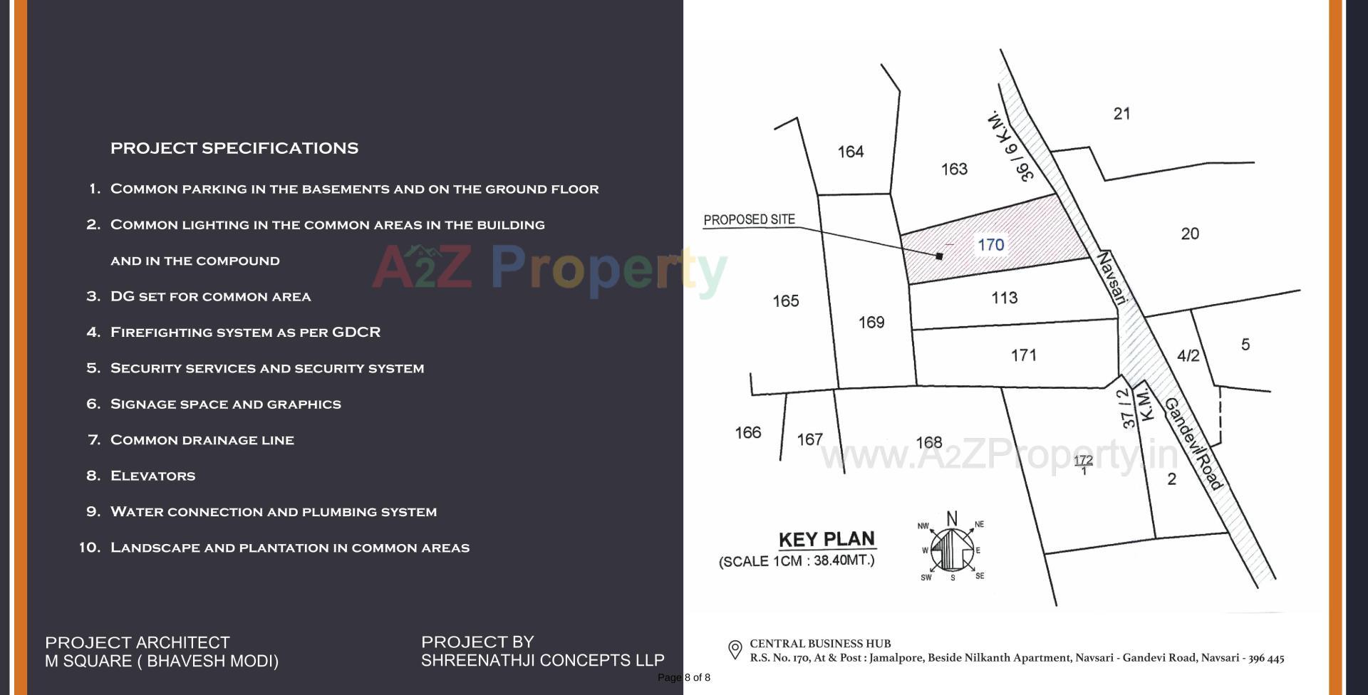  of real estate project Central Business Hub located at Jamalpore, Navsari, Gujarat