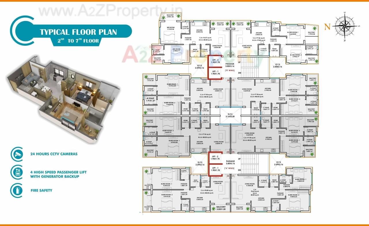 Layout of real estate project Devashish Residency located at Jamalpore, Navsari, Gujarat