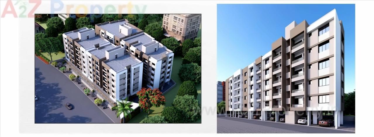 3D Elevation of real estate project Devji Homes located at Kaliyawadi, Navsari, Gujarat