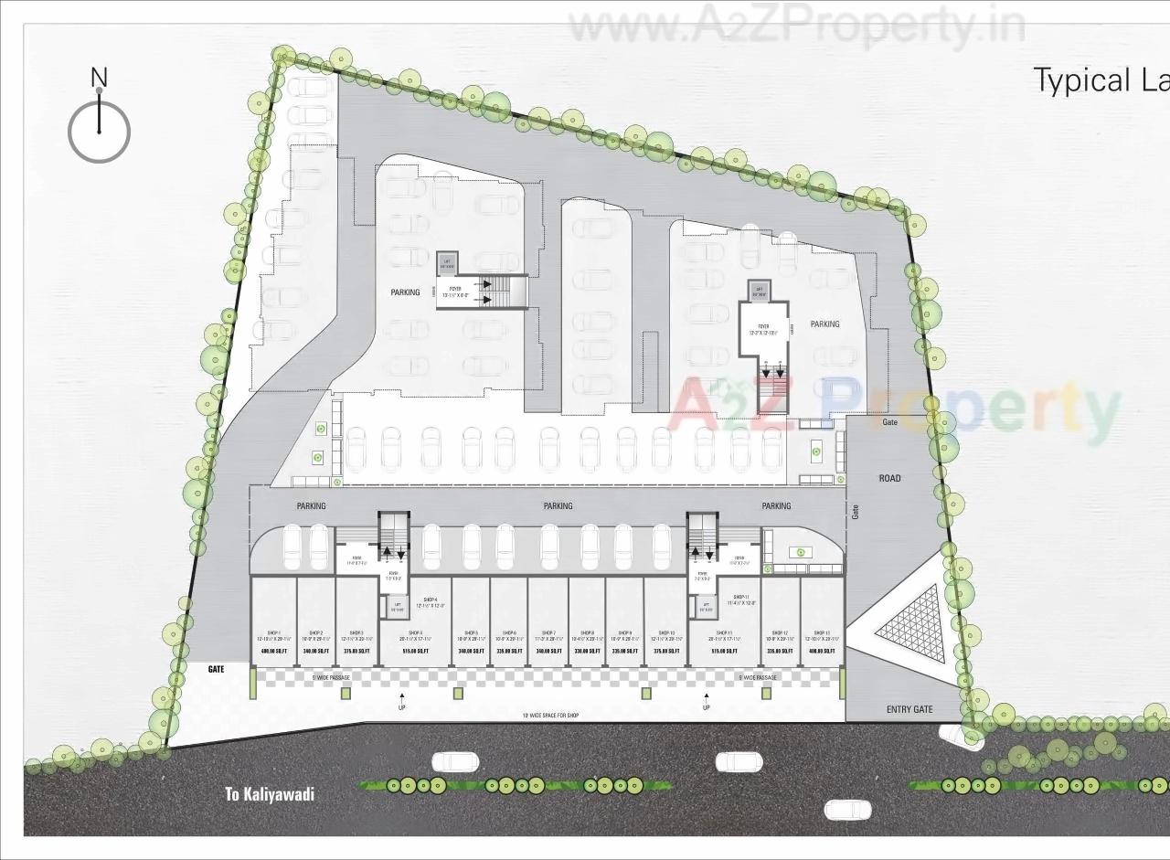Layout of real estate project Devji Homes located at Kaliyawadi, Navsari, Gujarat