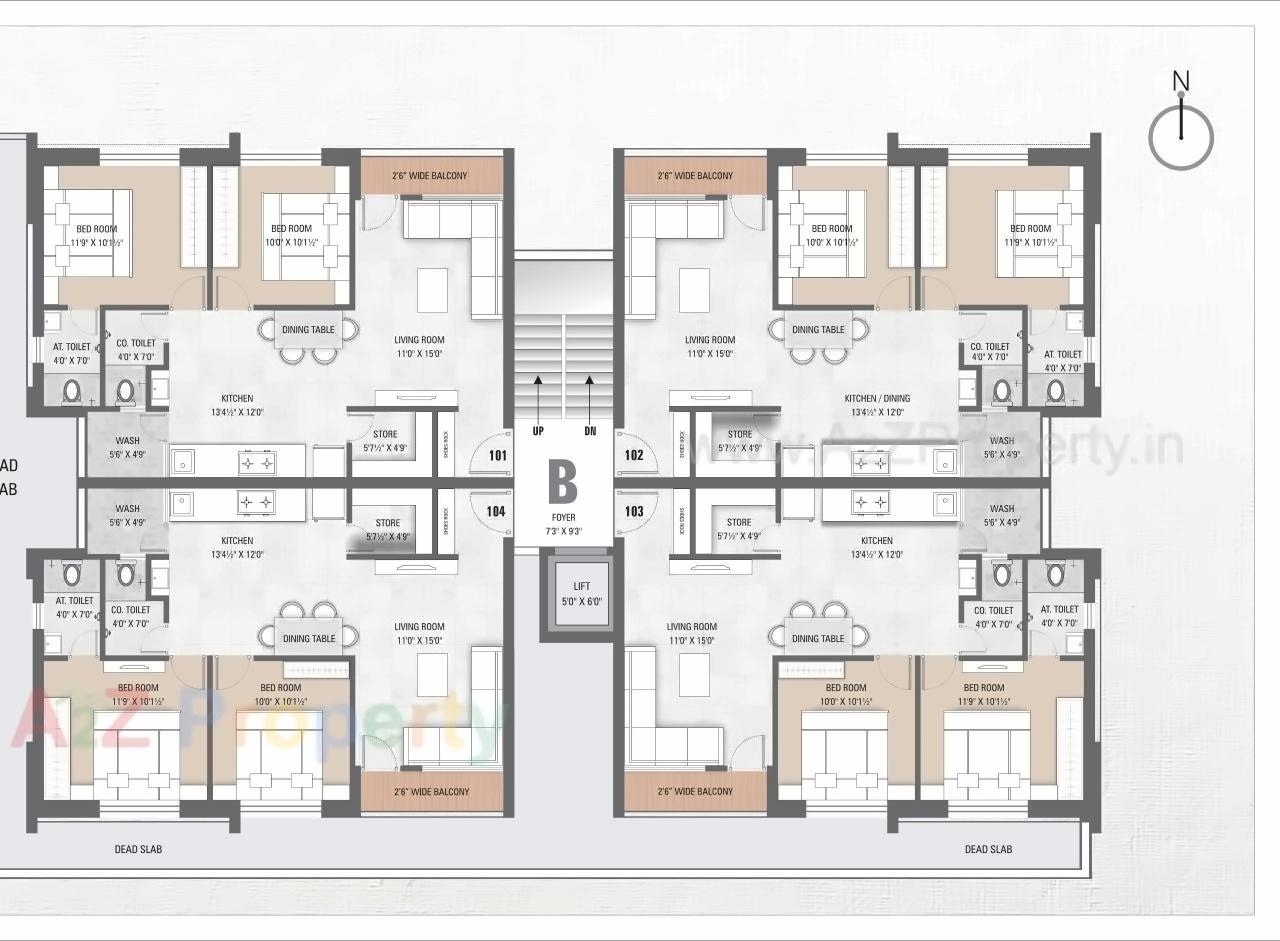 Layout of real estate project Devji Homes located at Kaliyawadi, Navsari, Gujarat