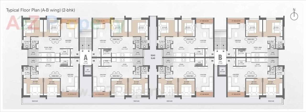Layout of real estate project Devji Homes located at Kaliyawadi, Navsari, Gujarat