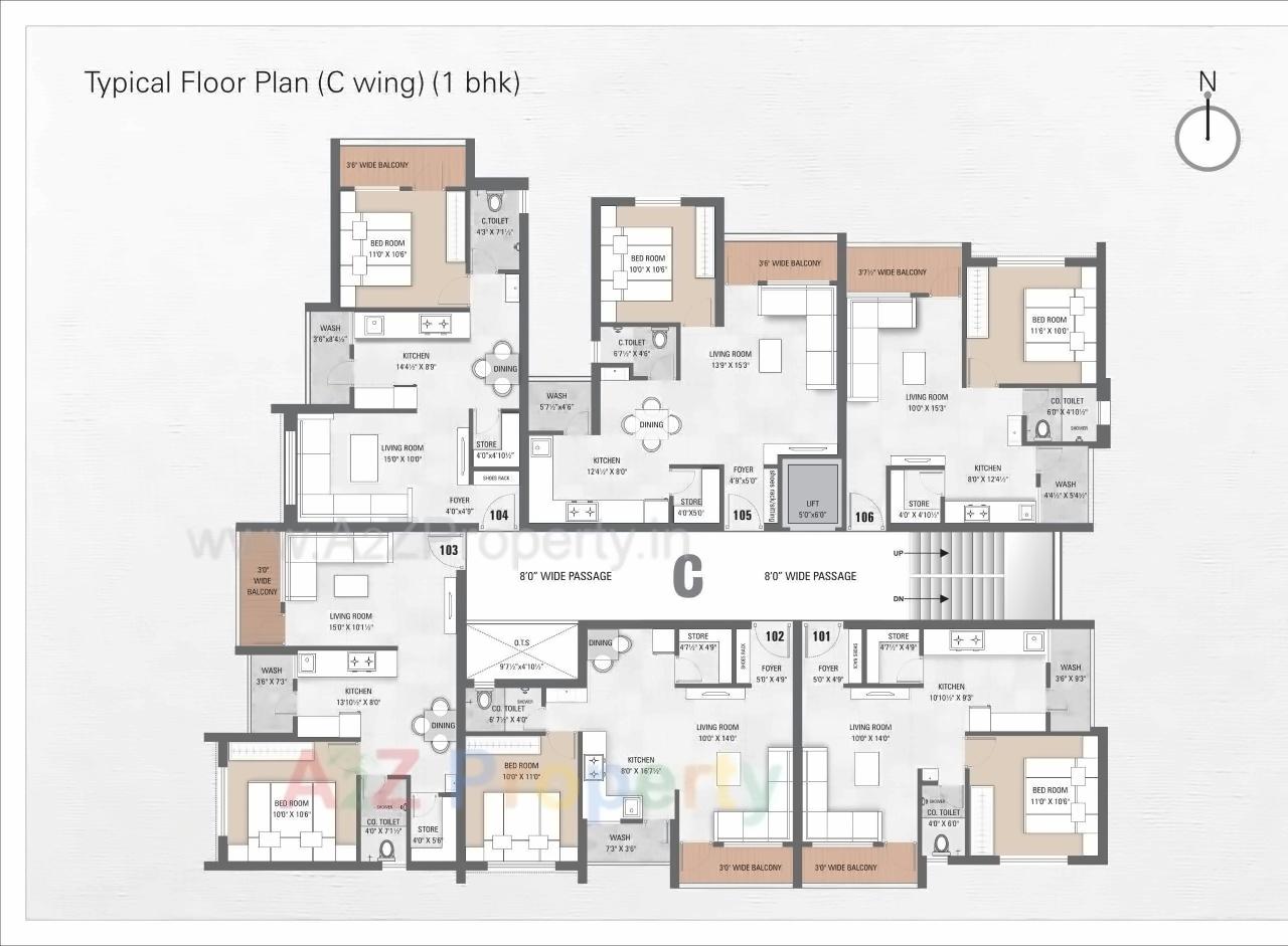 Layout of real estate project Devji Homes located at Kaliyawadi, Navsari, Gujarat