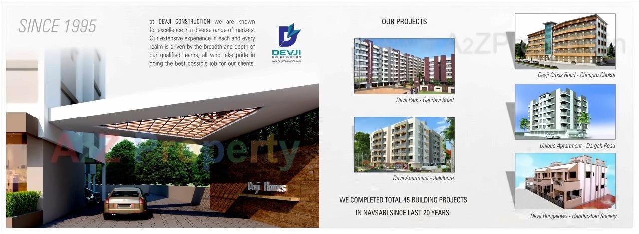 3D Elevation of real estate project Devji Homes located at Kaliyawadi, Navsari, Gujarat