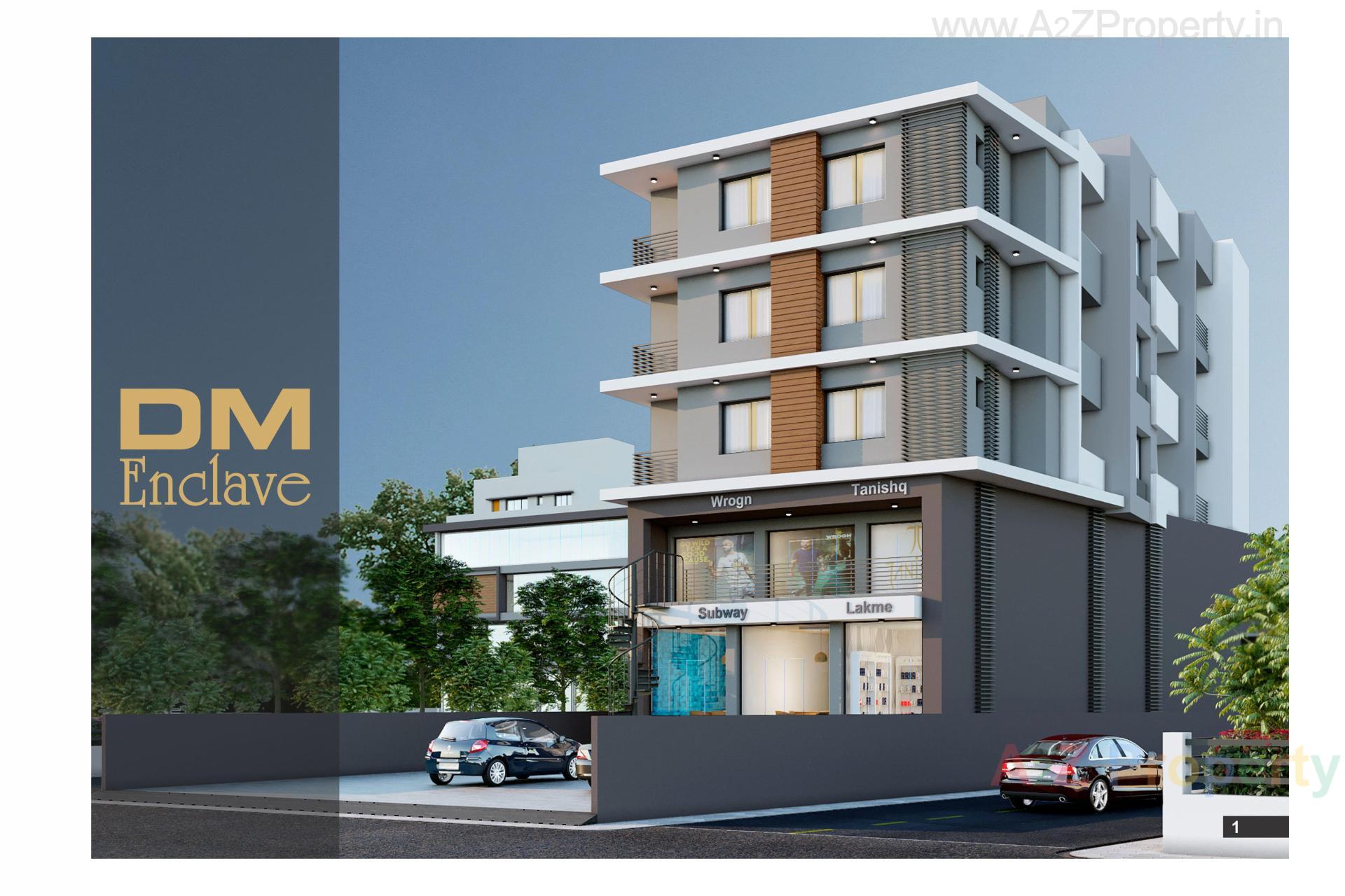 3D Elevation of real estate project Dm Enclave located at Station Road Navsari, Tal. & Dist Navsari, Navsari, Gujarat