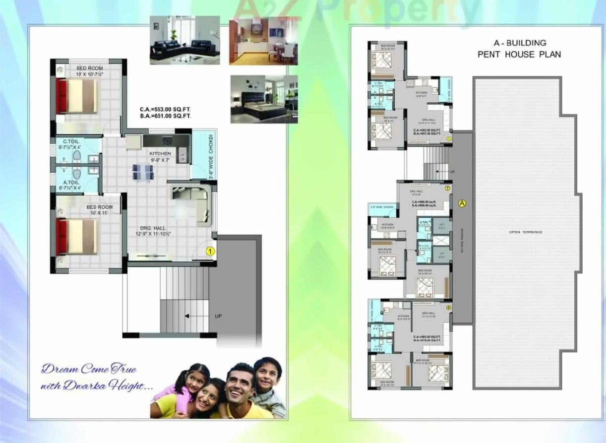 Layout of real estate project Dwarka Heights located at Chhapra, Navsari, Gujarat
