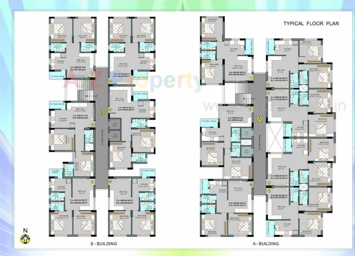 Layout of real estate project Dwarka Heights located at Chhapra, Navsari, Gujarat