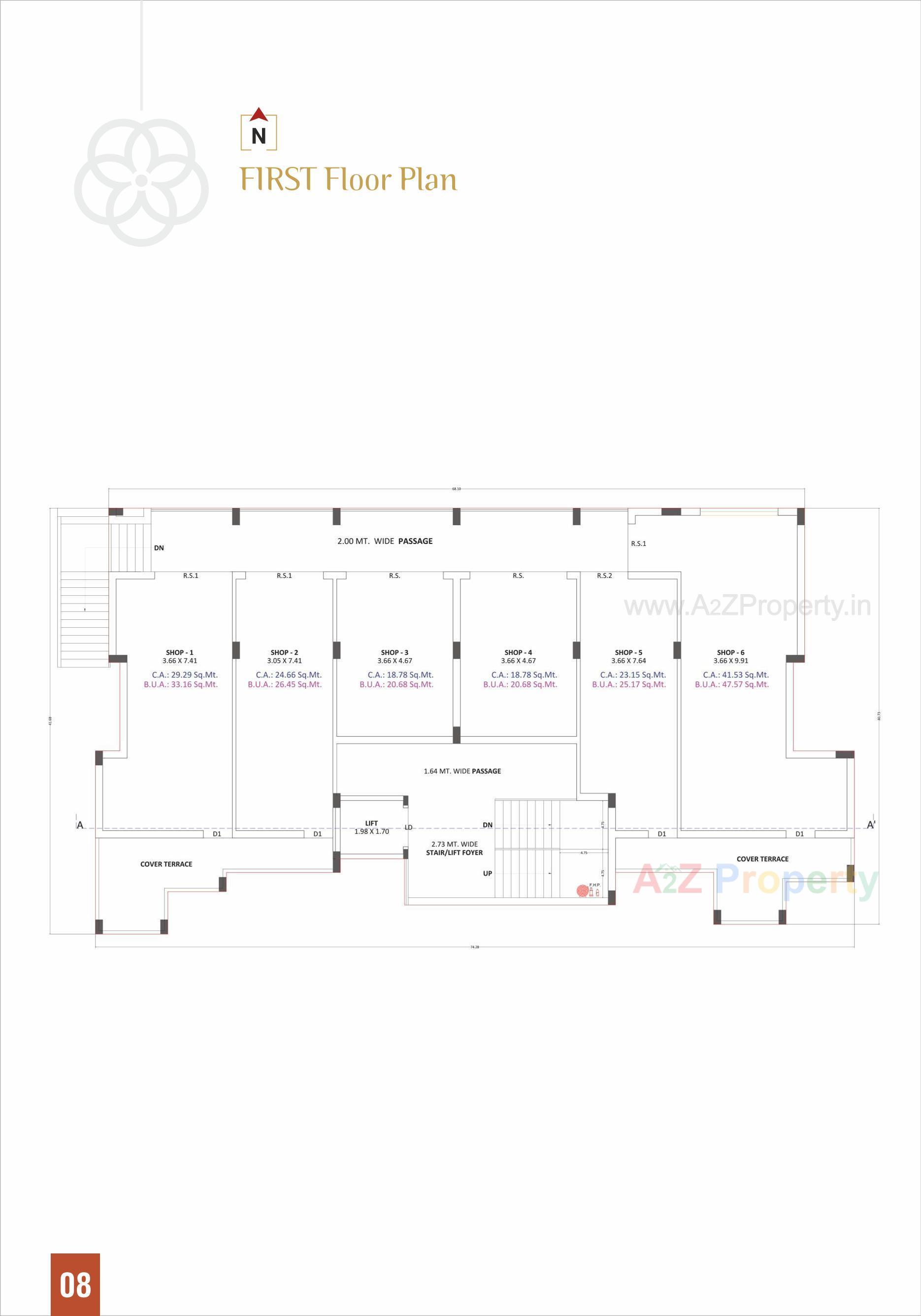 Layout of real estate project Flora Heights located at Vijlpore-nasari, Navsari, Gujarat