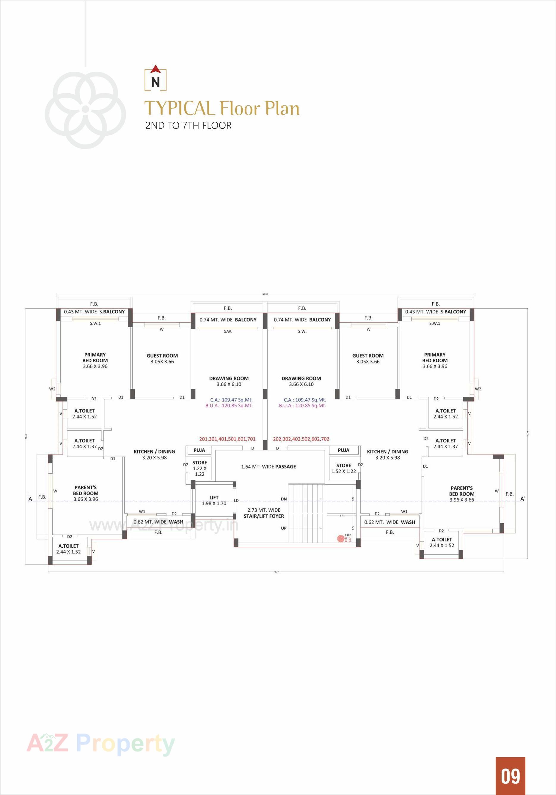 Layout of real estate project Flora Heights located at Vijlpore-nasari, Navsari, Gujarat