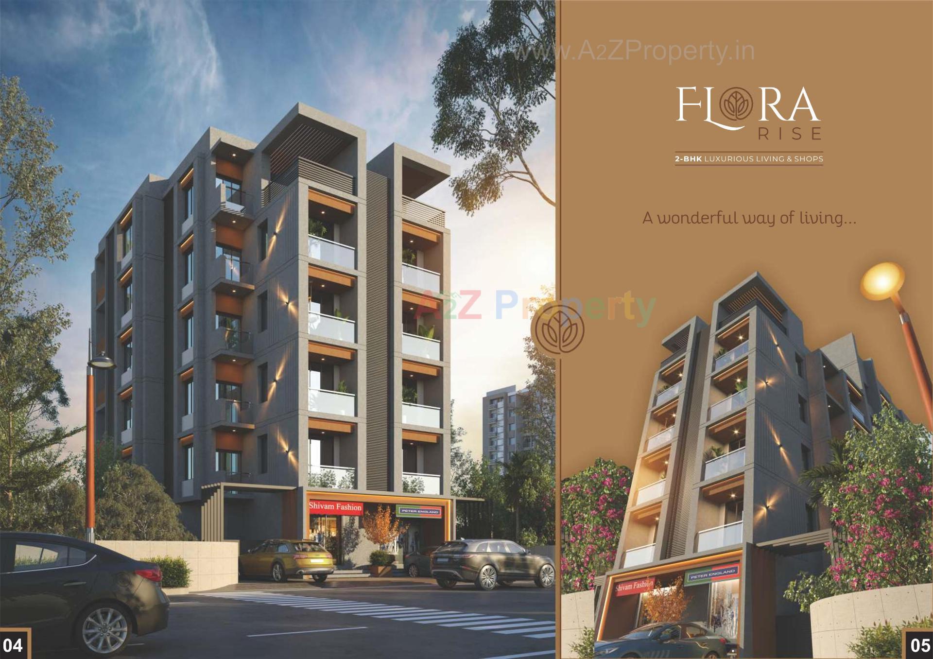 3D Elevation of real estate project Flora Rise located at Vijalpore, Navsari, Gujarat