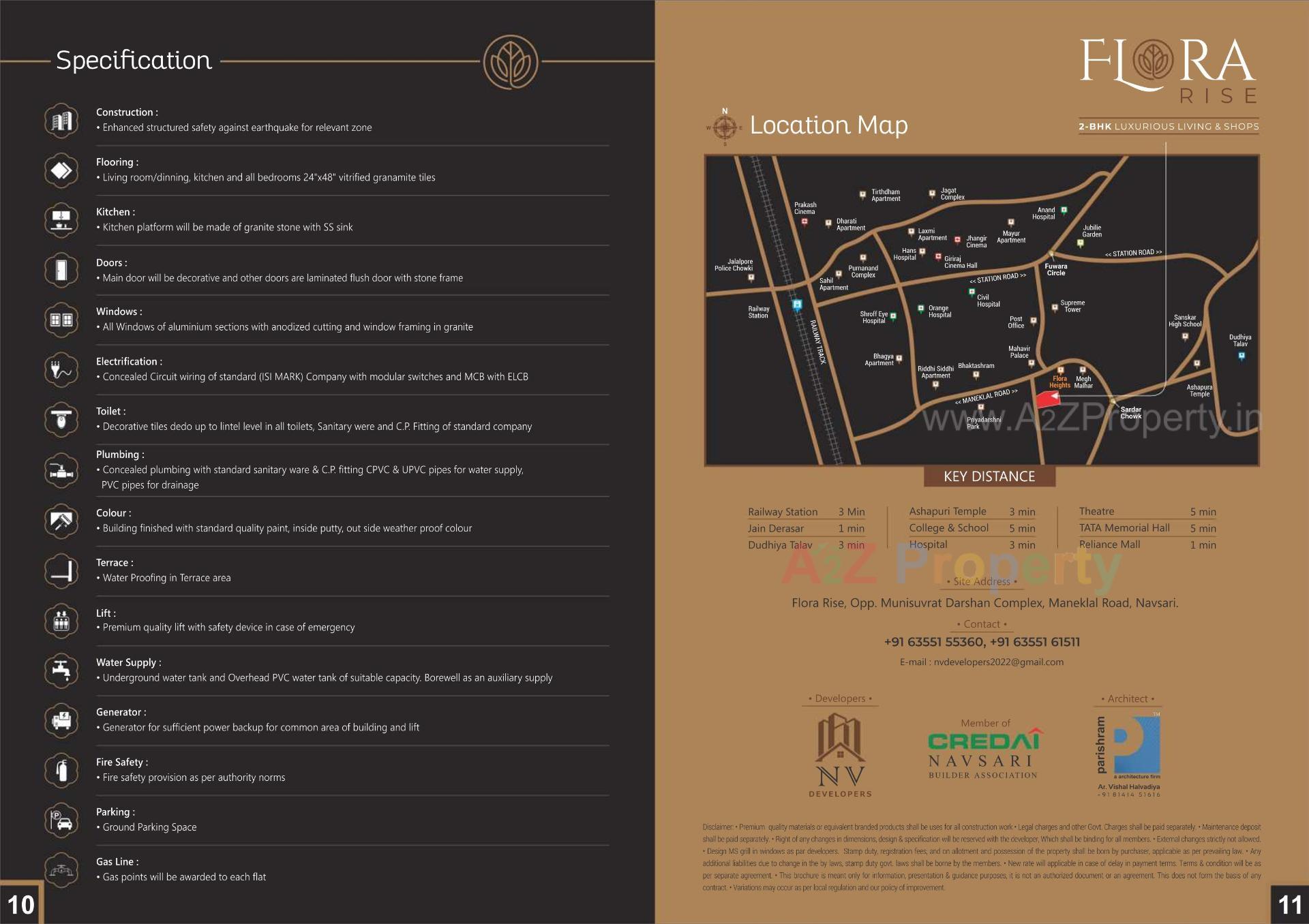  of real estate project Flora Rise located at Vijalpore, Navsari, Gujarat