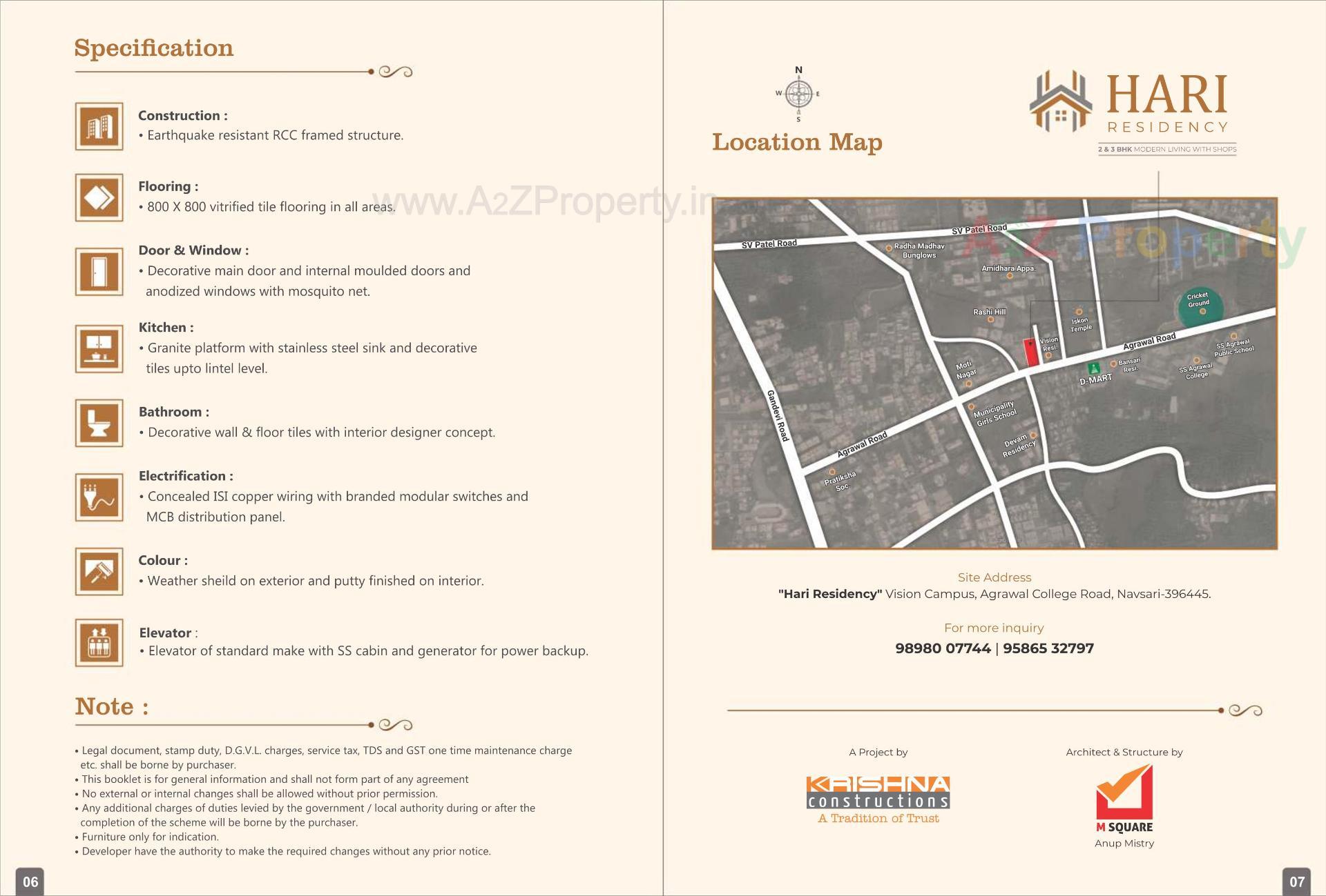  of real estate project Hari Residency located at City, Navsari, Gujarat