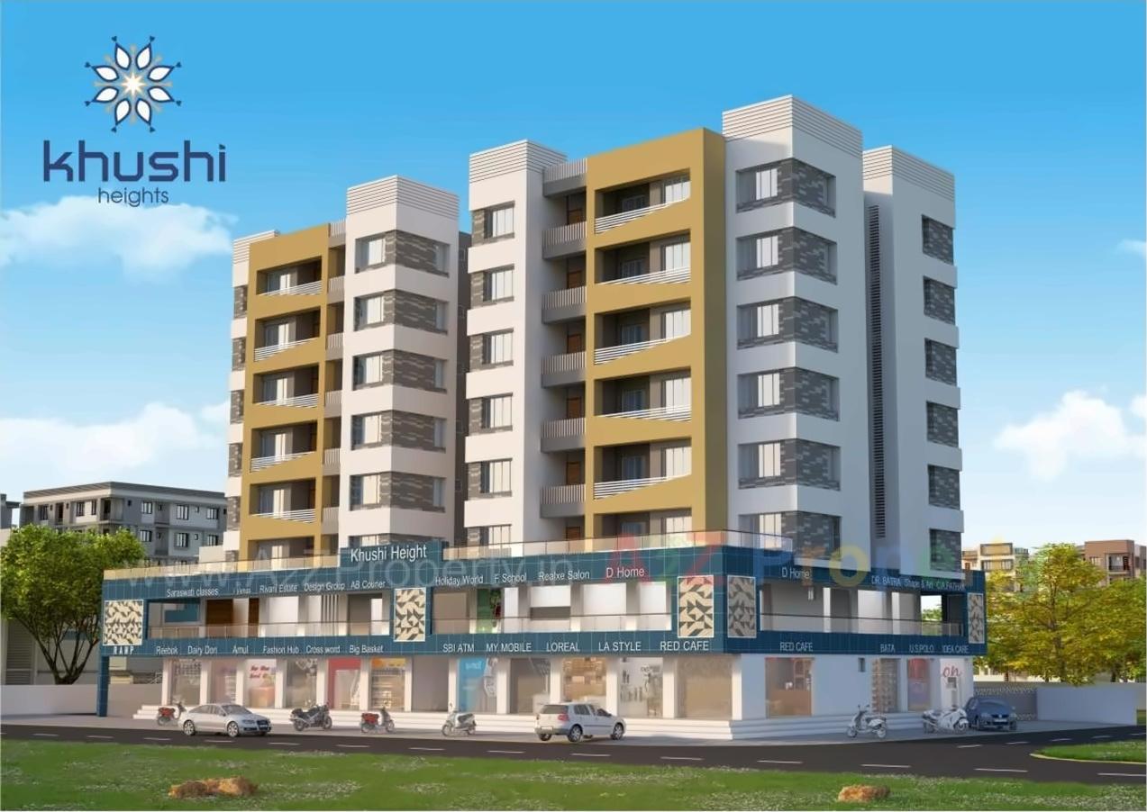 3D Elevation of real estate project Khushi Height located at Bilimora, Navsari, Gujarat