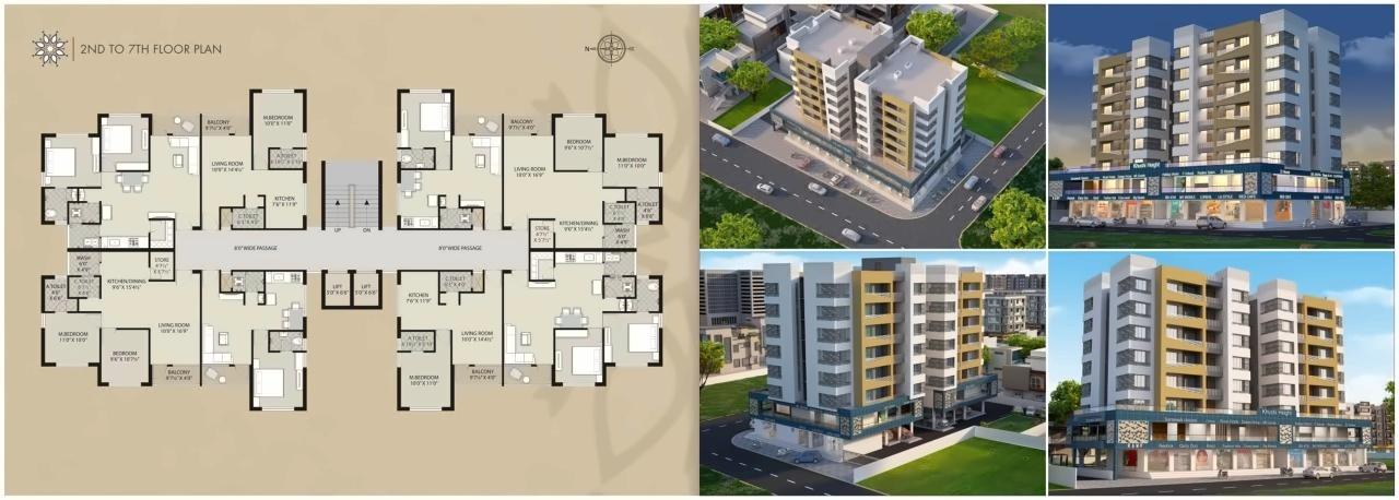Layout of real estate project Khushi Height located at Bilimora, Navsari, Gujarat