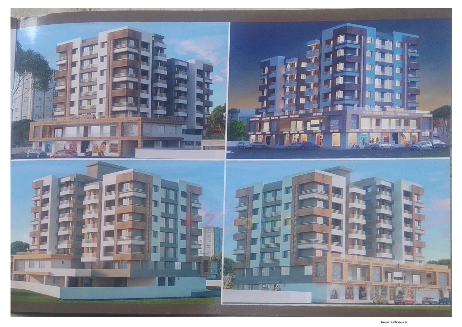 3D Elevation of real estate project Khushi Height located at Gandevi, Navsari, Gujarat