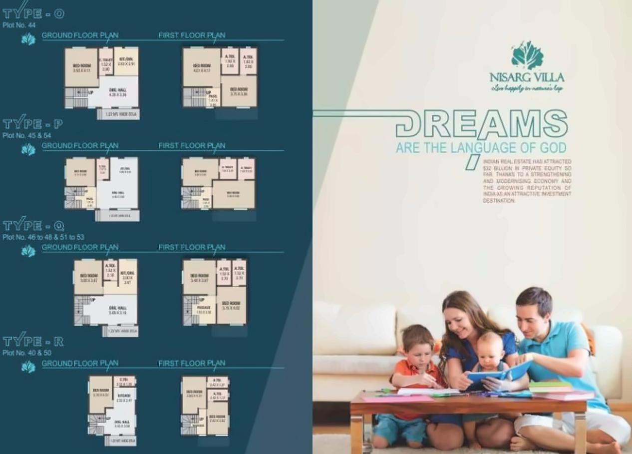 Layout of real estate project Nisarg Villa located at Vijalpore, Navsari, Gujarat